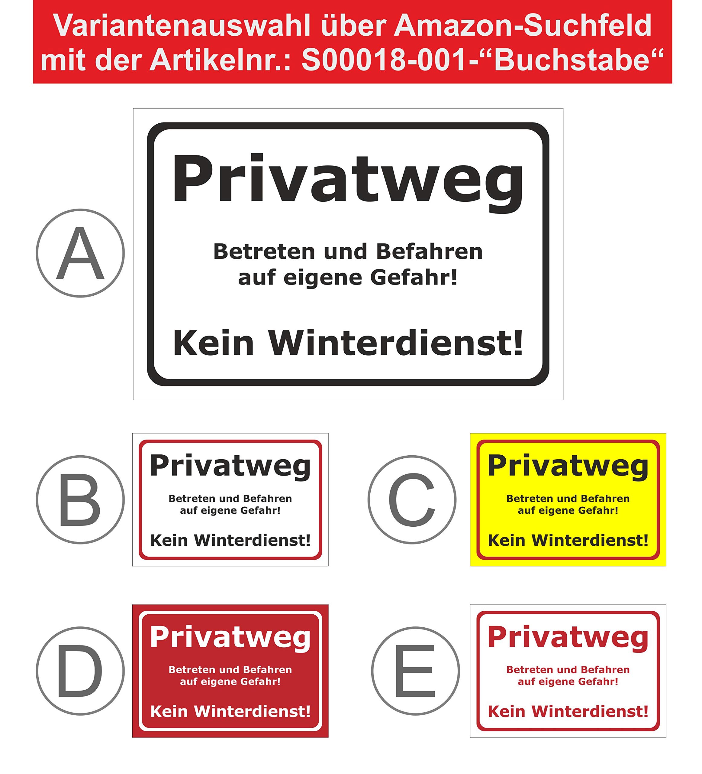 Aluverbund-Schild "Dieser Weg Wird Nicht Gestreut" – 45x30 Cm, 3 Mm Dick, Mit Bohrlöchern, Wetterfest (Made In Germany)