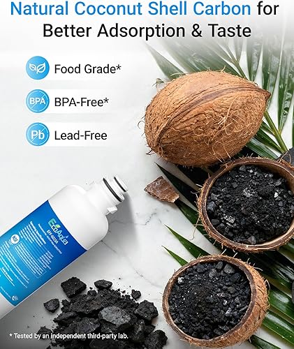 Miniatura 6 de EcoAqua 11032531 Repuesto para Bosch Ultra Clarity Pro BORPLFTR50, 12033030, 11025825, BORPLFTR55, B36CD50SNS, B36CT80SNS, B36CL80ENS, B36FD50SNS,