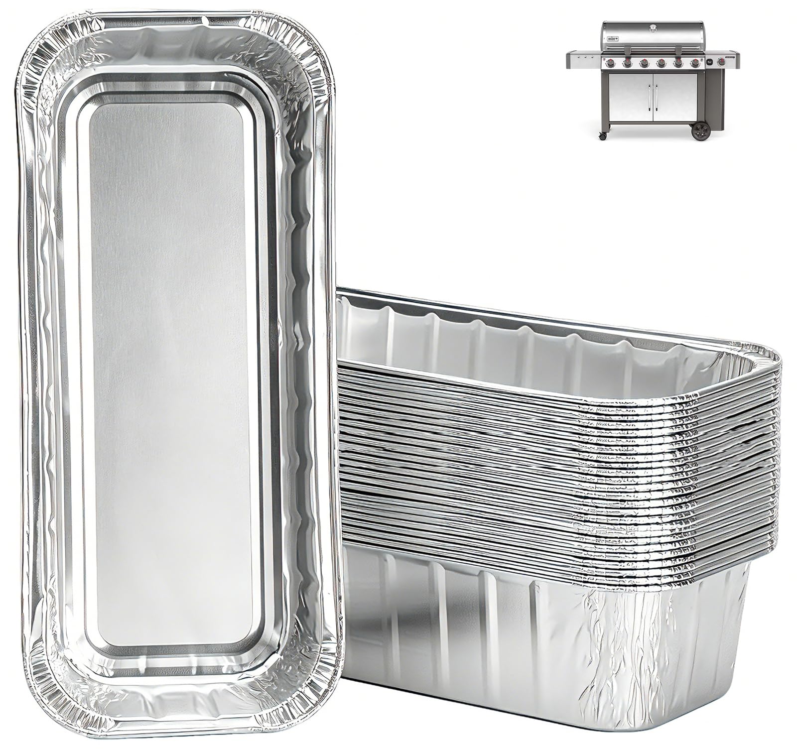 WEBROIL Weber Genesis II 400 & 600 Aluminum Grease Catcher Tray for Weber Gas Grill 28"/36" Weber Gas Grill 400/600 Summit Series 6498 6417 — image 1
