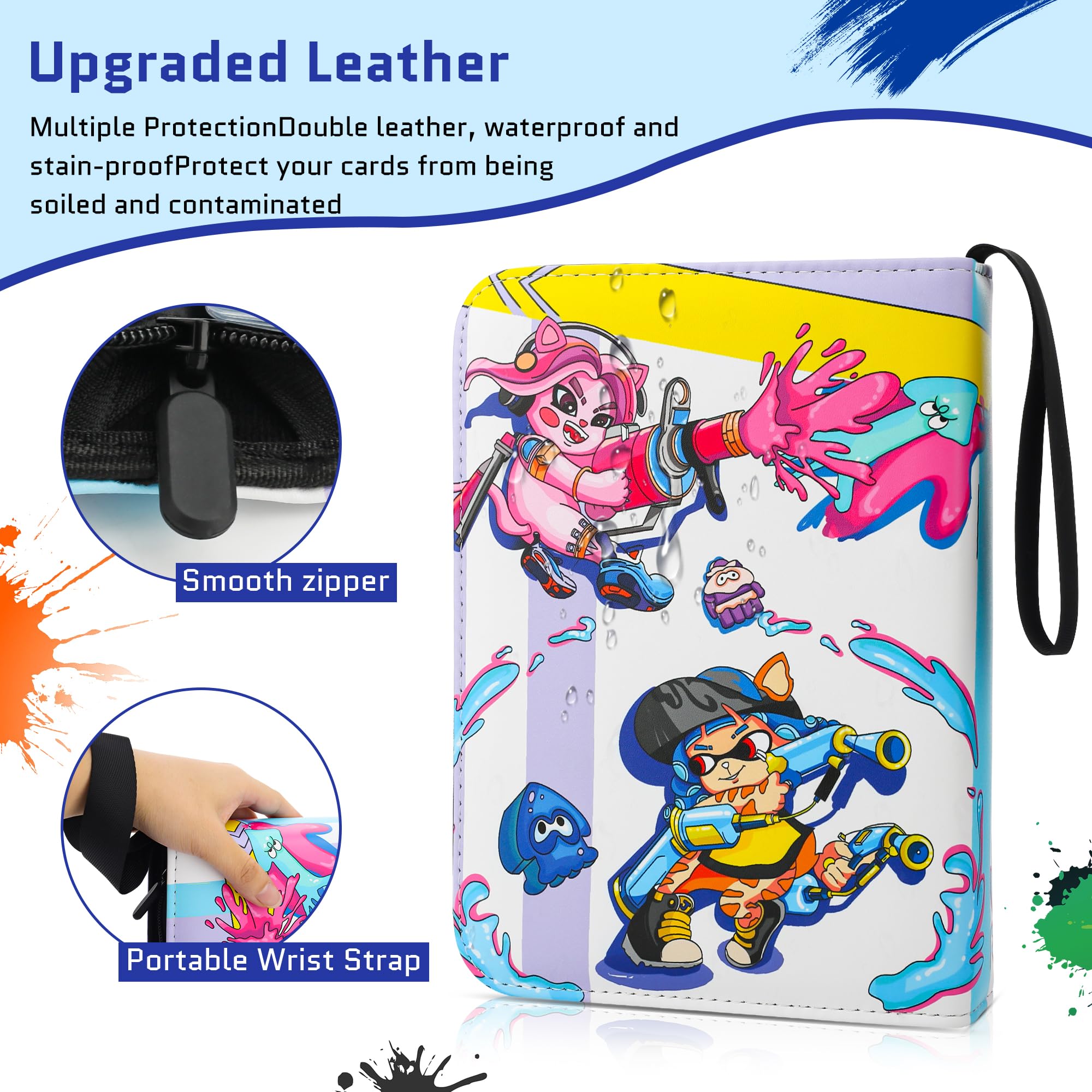 Amazon.com: GLDRAM 300 Pockets of Amiibo Card Binder for Splatoon 3, NFC  Tag Switch Game Cards Holder Book with Graded Card Sleeves Binder Sheets,  Cartridge Organizer Mini Card Collection Album for Amiibo