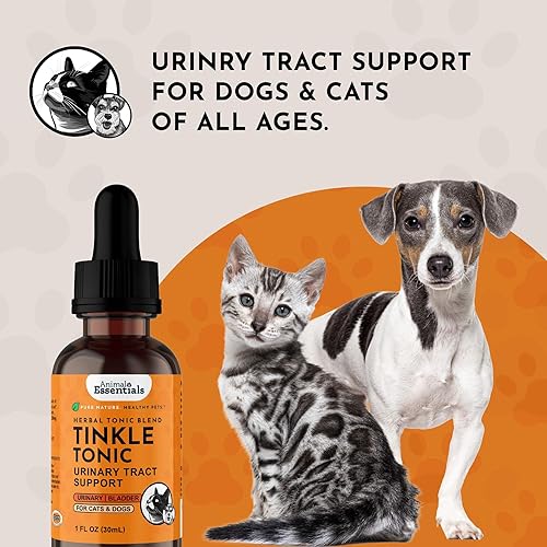 Miniatura 7 de Animal Essentials Tinkle Tonic Fórmula herbaria para un tracto urinario saludable en perros y gatos (varios tamaños), fabricado en los Estados