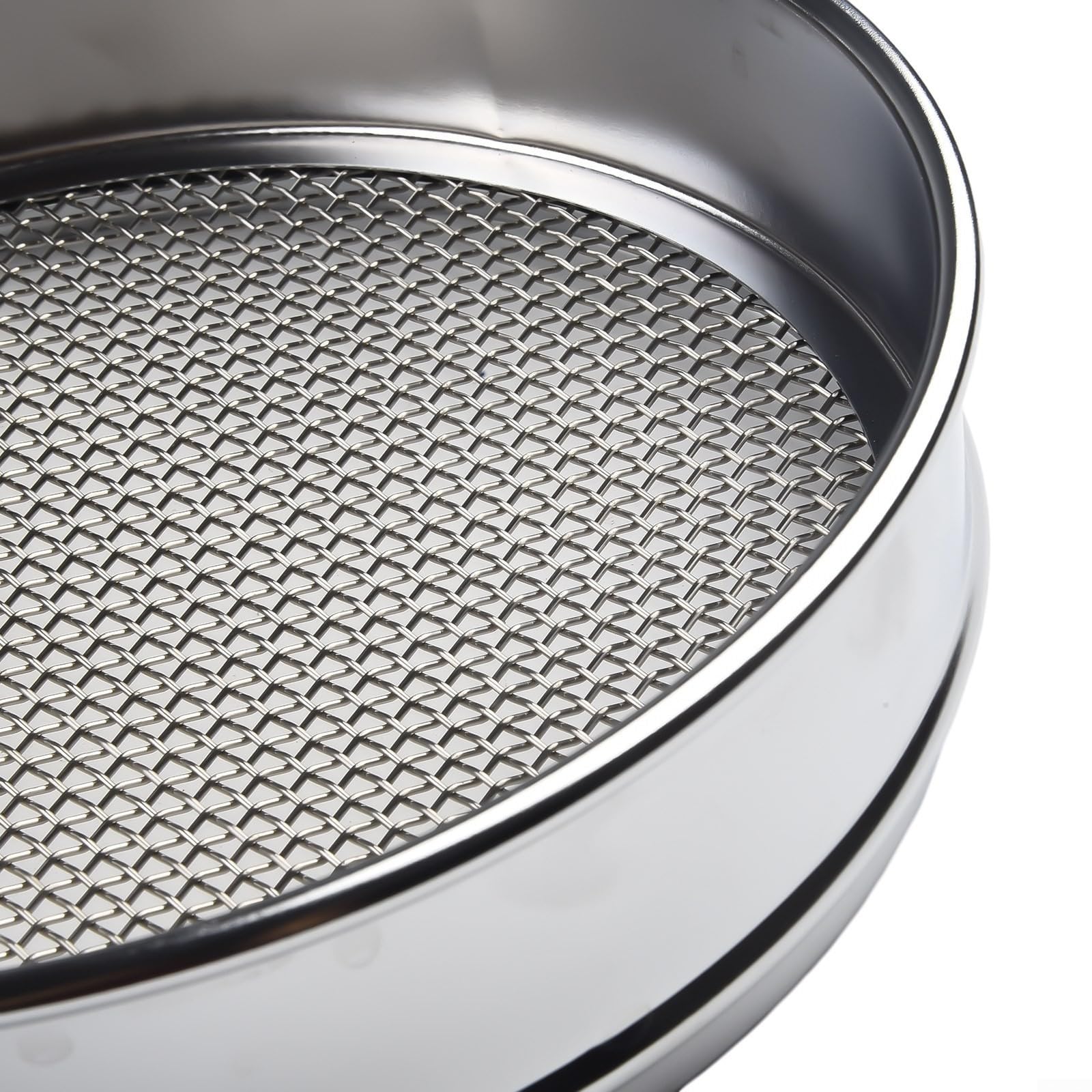 Tamis Chromé De 20 Cm Avec Cadre Double Couche, Pour Test De