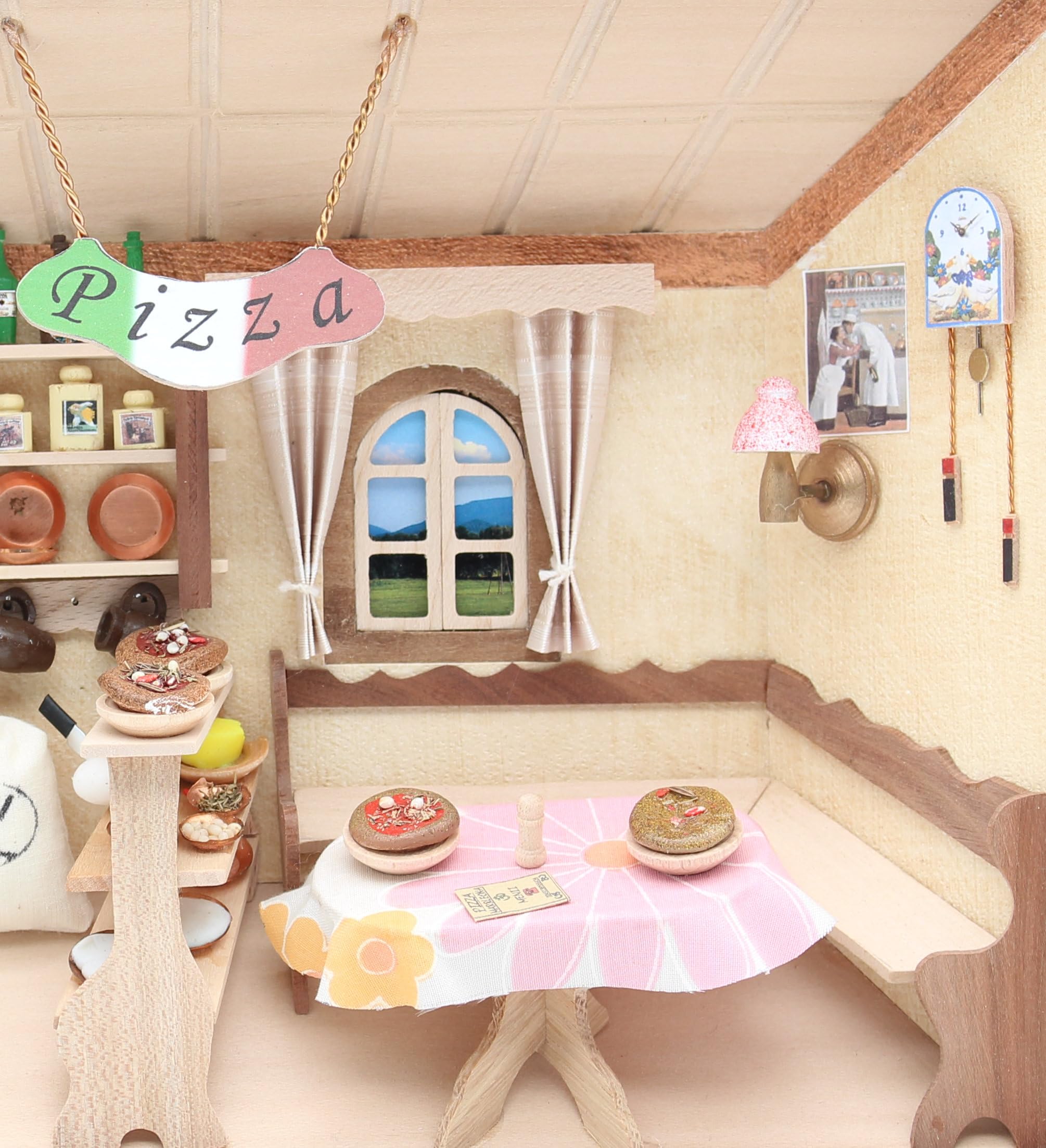 Dorsch 3D Bild aus Holz: In der Pizzeria