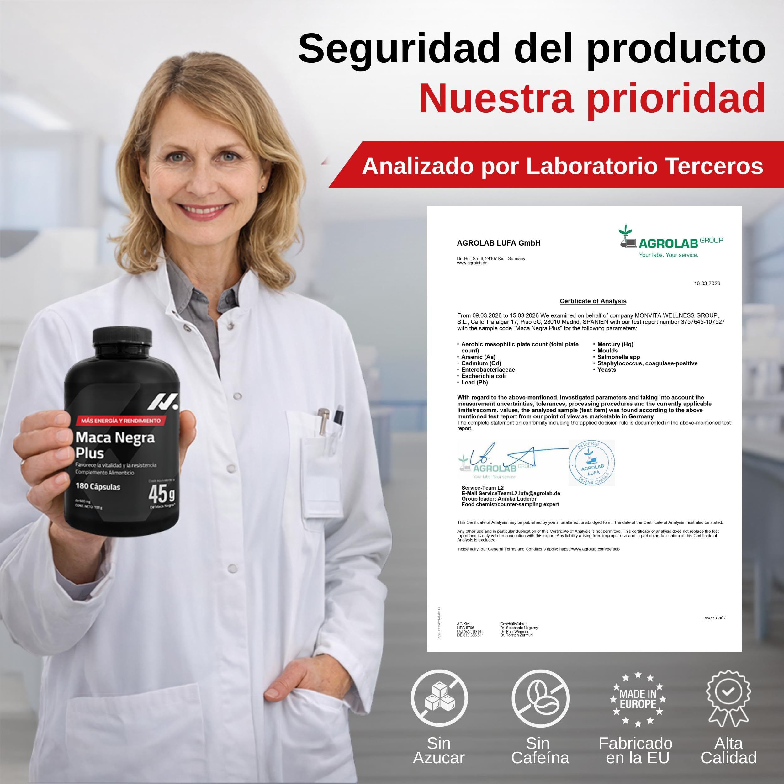 Maca Negra Alta Dosis – 45.000 mg Equivalente (Extracto 100:1) con Zinc, Calcio, Vitamina B6, L-Arginina y Taurina – 180 Cápsulas Veganas de Maca – Sin Cafeína, Sin Gluten ni Lactosa, Vegano – Nyvos