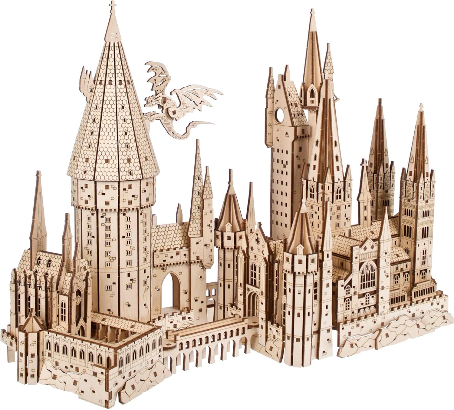 Ugears Harry Potter Hogwarts Castle 3D Wooden Puzzles for Adults - Harry Potter Castle Wooden Model Kits for Adults to Build, Mechanical Wood Puzzles Adult Building Sets, Hobby Kit, 3D Puzzle