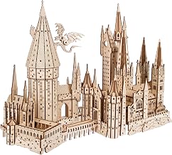 Ugears Hogwarts Castle 3D Puzzle - Wooden Puzzle Harry Potter 3D Puzzle Castle Model Kit Adults - Wizard School Harry Potter Construction Kit 3D Wooden Puzzle Adult Birthday Gift - 340 Pieces