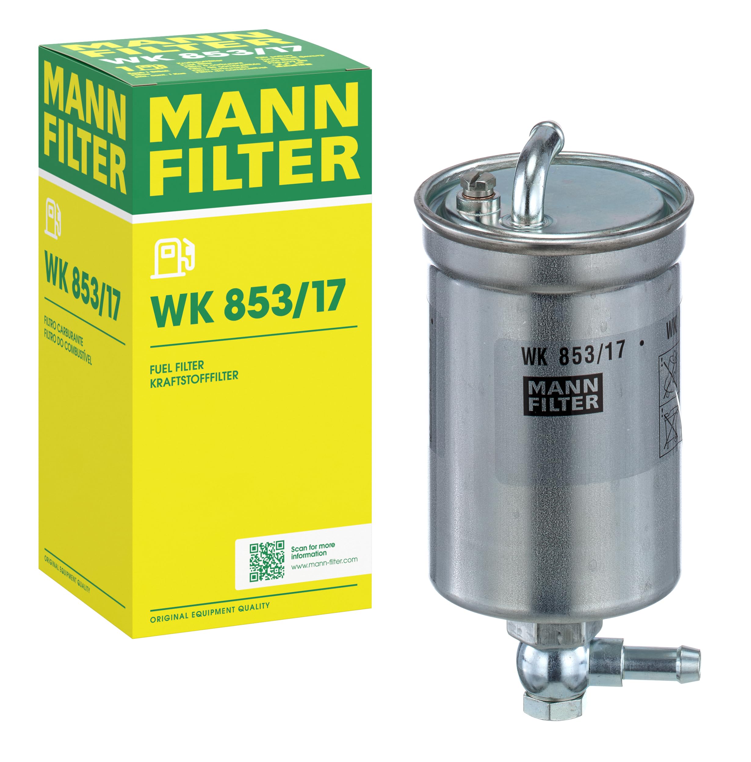 MANN-FILTER, WK 853/17 Filtro de combustible | Para Turismos, Protección sistema combustible, Protección inyectores, Combustible limpio, Calidad original OE