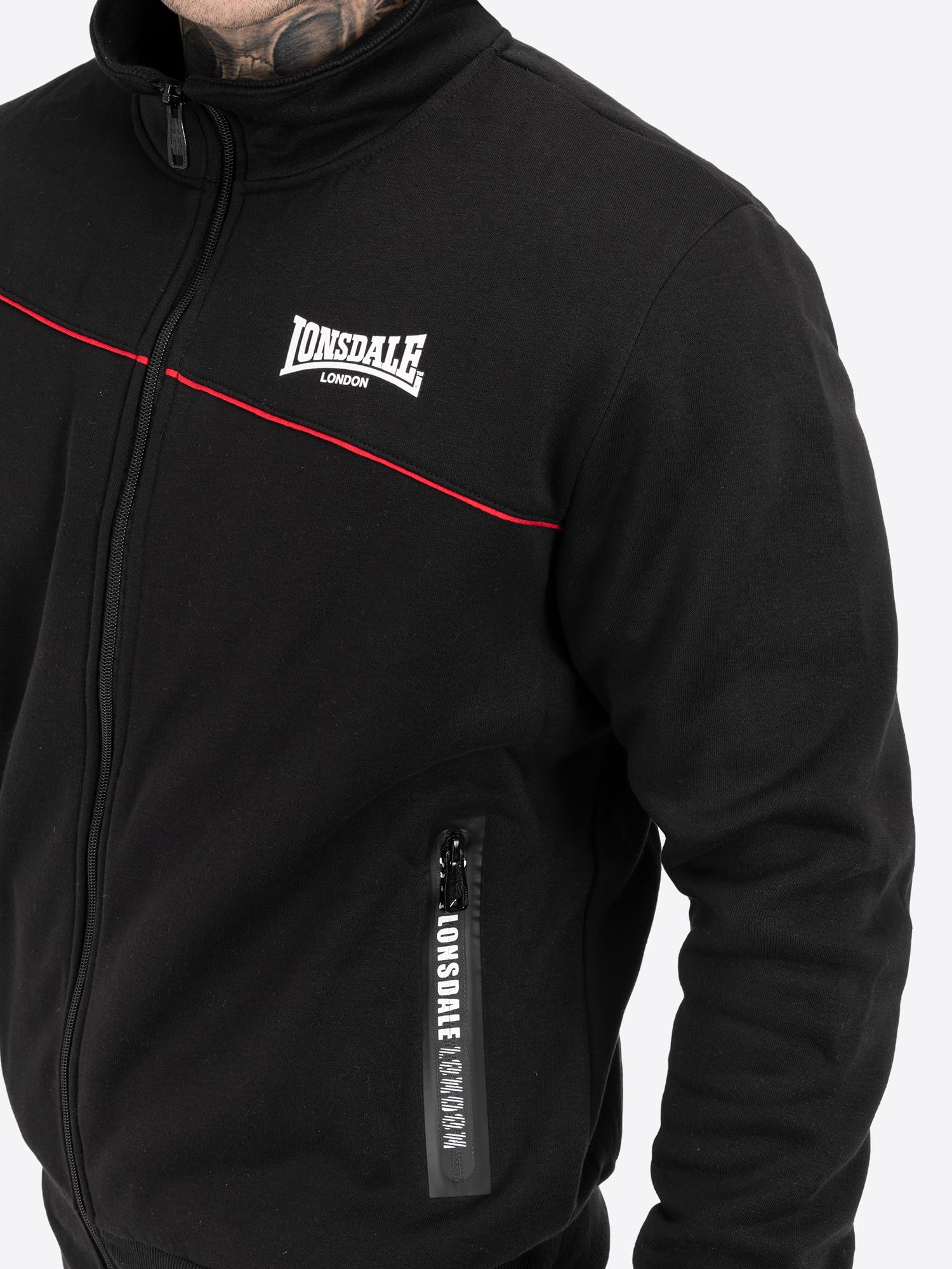 Lonsdale M?ski dres treningowy Geddington, kolor: czarny, rozmiar: M