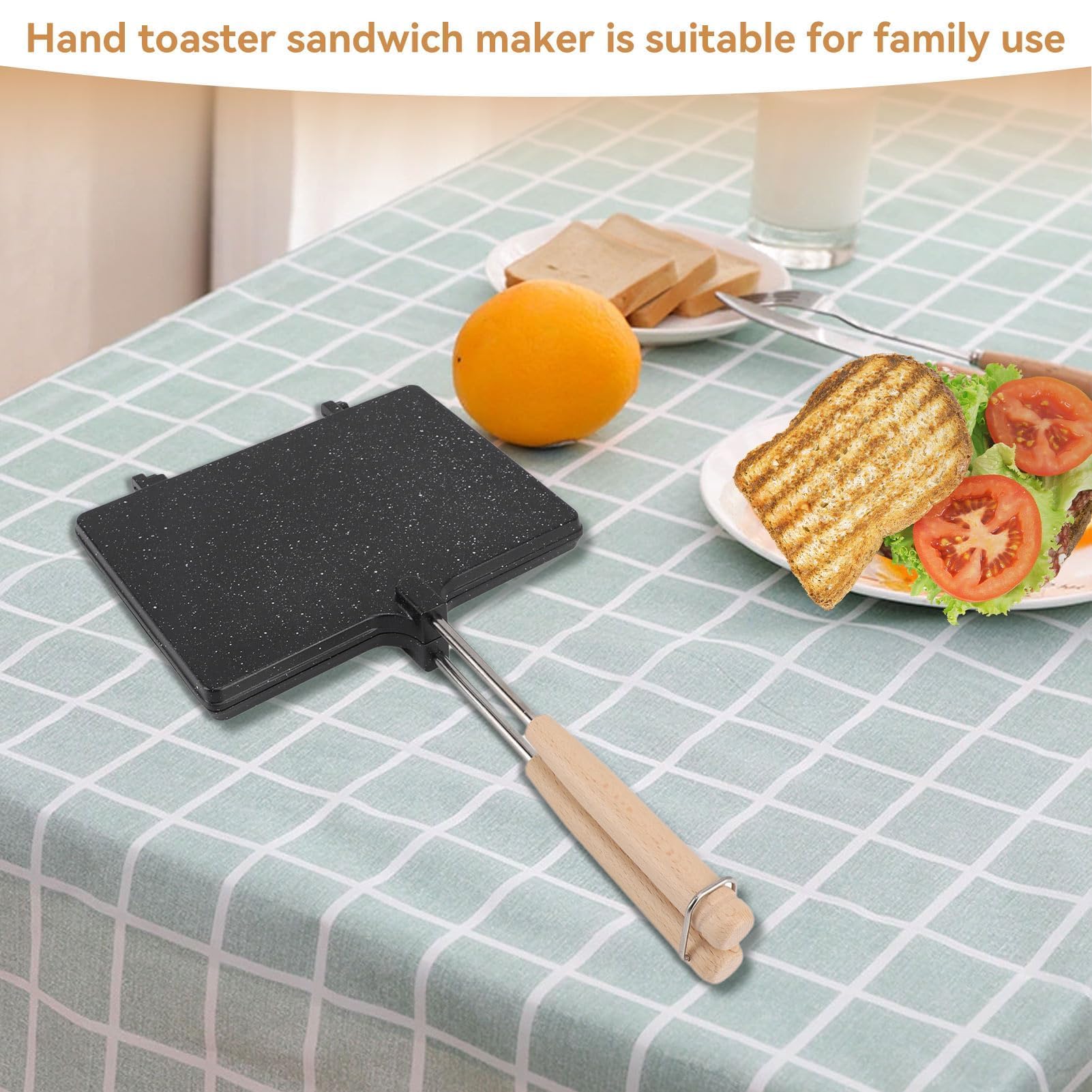 Poêle à Frire Double Face, Machine à Sandwich, Machine à Fromage Grillé, Poêle à Sandwich Antiadhésive, Grille-pain, Poêle à Griller, Machine à Sandwich Grillé Et Panini Avec Plaques Antiadhésives