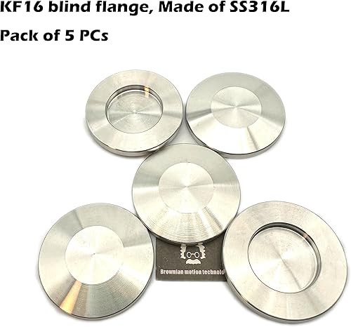 Miniatura 7 de KF25 NW25 ISO-KF25 Brida de tapa de brida ciega en blanco (paquete de 5 unidades, 316L)