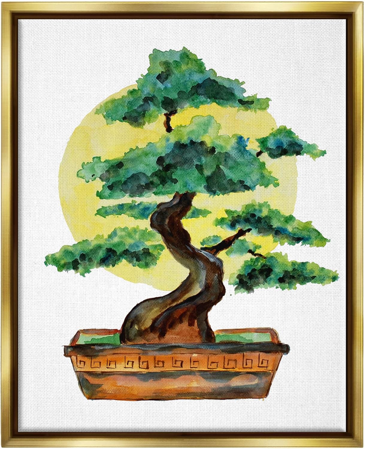 Stupell Industries Bonsai Tree Sun Shape Floating Framed Wall Art, Design by Sebastian Grafmann