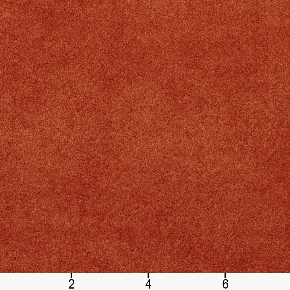 Rust Red Solid Microsuede Microfiber Suede Ultra Durable Upholstery Grade Fabric by The Yard - SKU: Dotson Brandy