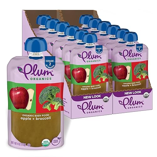Miniatura 1 de Plum Organics. Segundas combinaciones para bebé. Bolsas de 4oz (Paquete de 12)