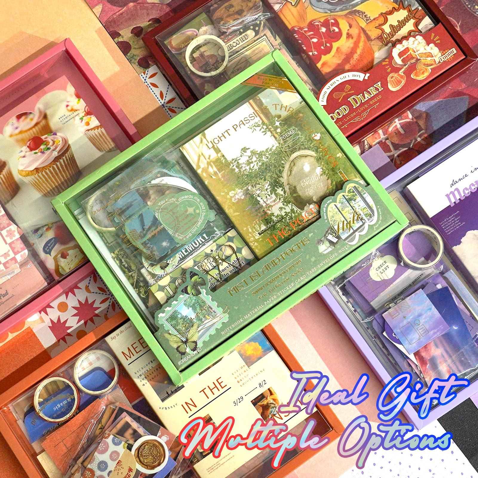Funto Kit Scrapbooking 96 Pièces Vintage Voyage Rétro – Idéal Pour Bullet Journal, Album DIY, Collage Et Loisirs Créatifs