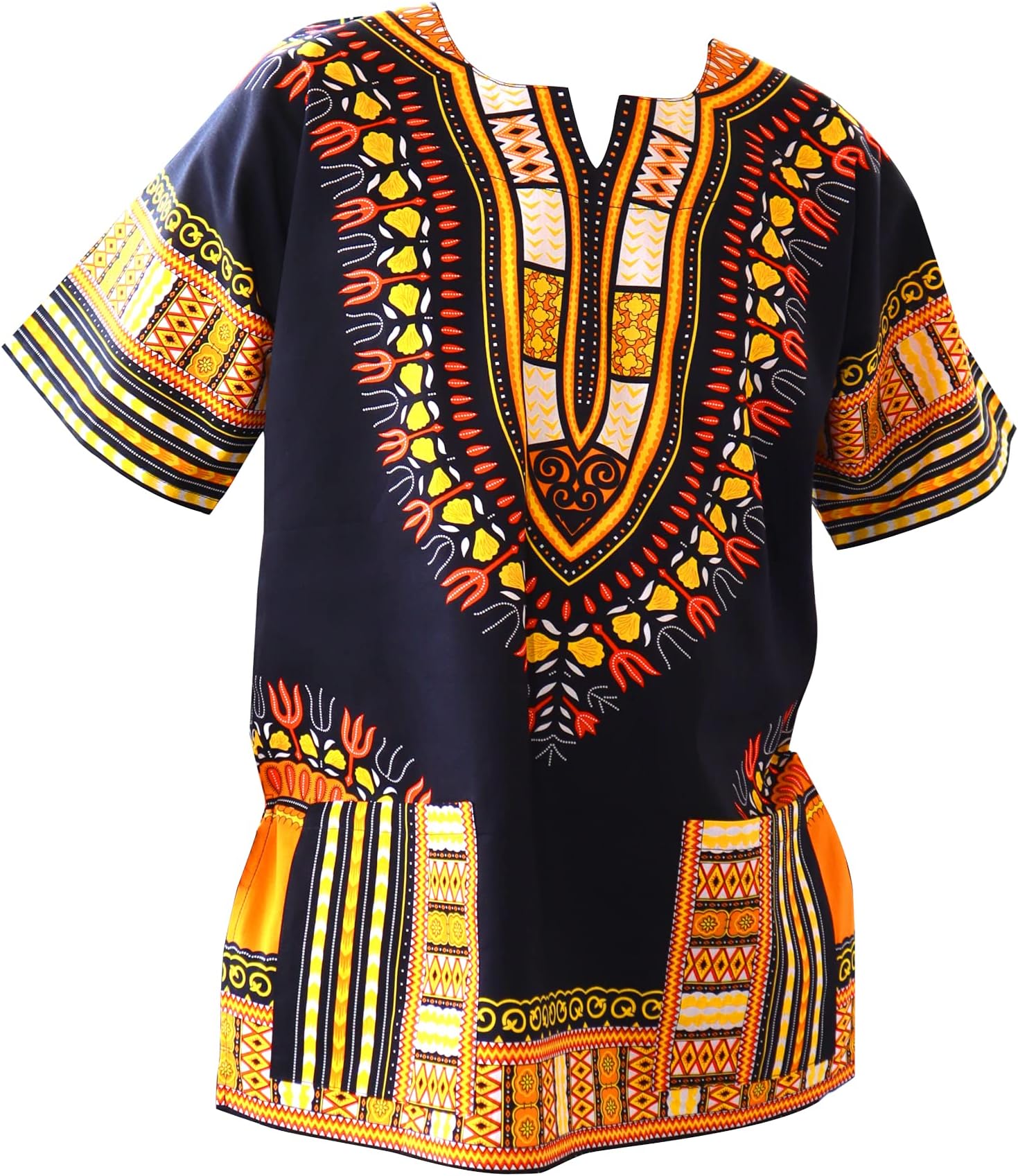 RaanPahMuangUnisex African Bright Dashiki Cotton Shirt Variety Colors