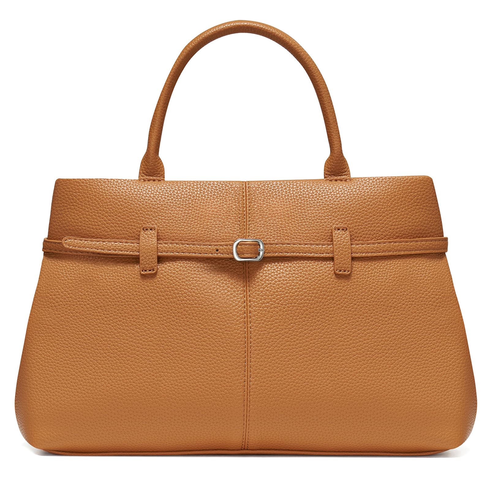 CHUNLI Satchel Purses for Women, Medium Crossbody Handbag with Detachable Shoulder Straps, Ladies Vegan Leather Top Handle Work Bags