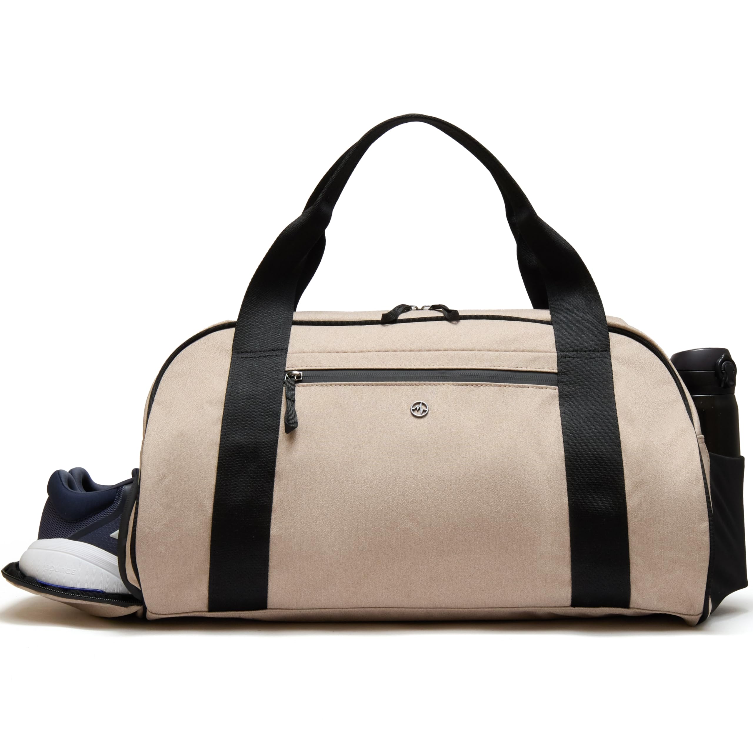 Pander28L Large Gym Duffle Bag with Shoe Compartment, Fit for Travel, Weekend, Sports, Workout, Overnight.(Raw Linen)