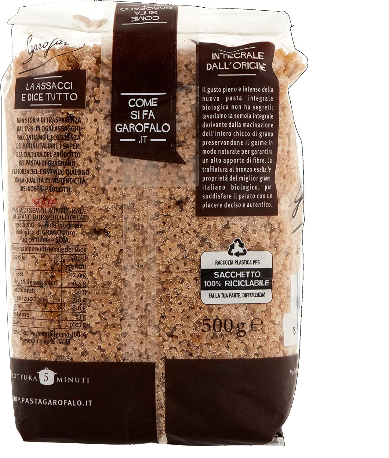 TESTPAKET Pasta Pasta Integrale Vollkorn-Hartweizen Bio-Produkt (7x 500g) Italian Hartweizengrieß Nudeln + Italian Gourmet polpa 400g