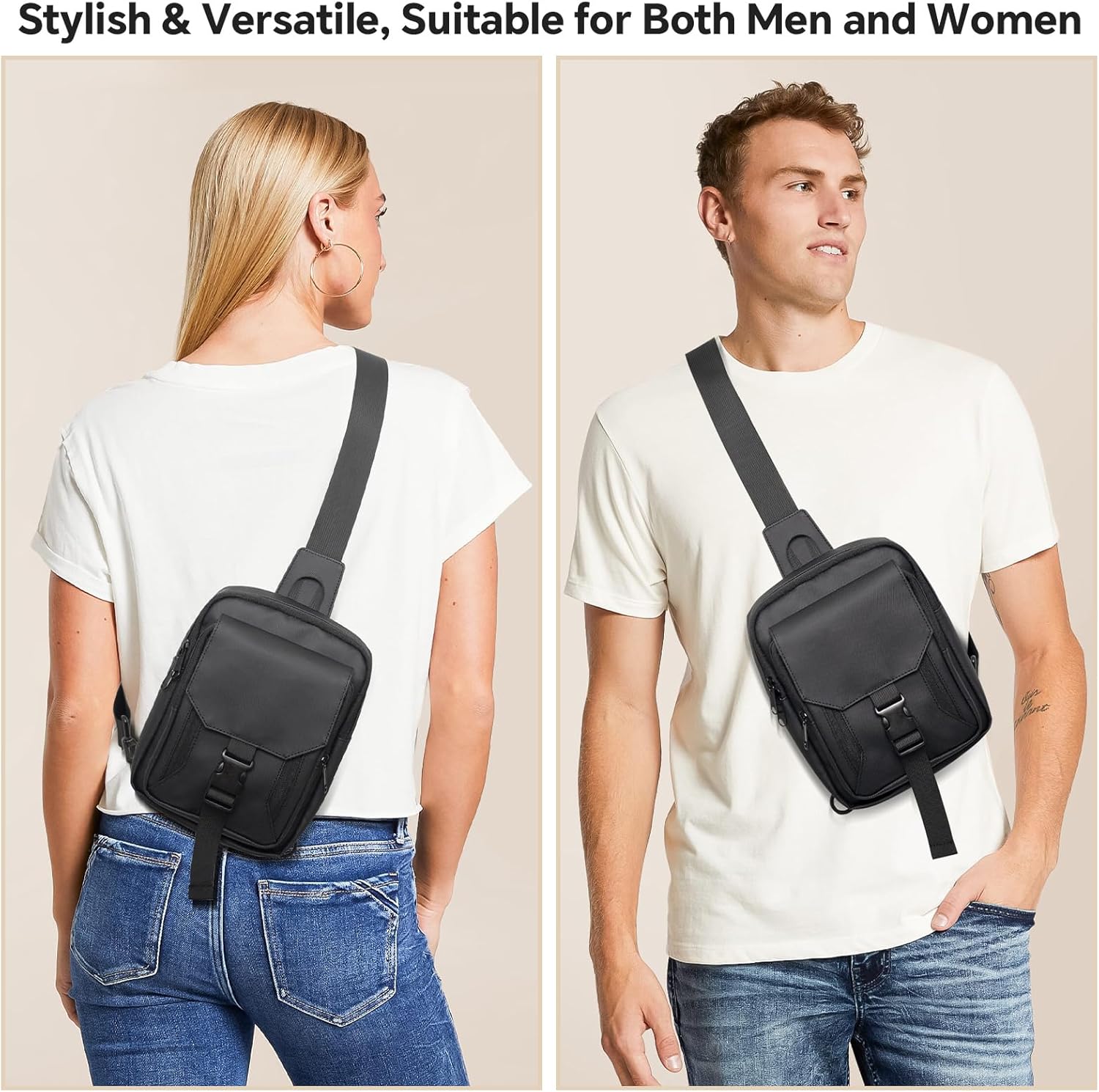 Waterproof Crossbody Gun Bag Sling Pistol Bags for Concealed Carry EDC Handgun Chest Pack with RFID Blocking - Image 7