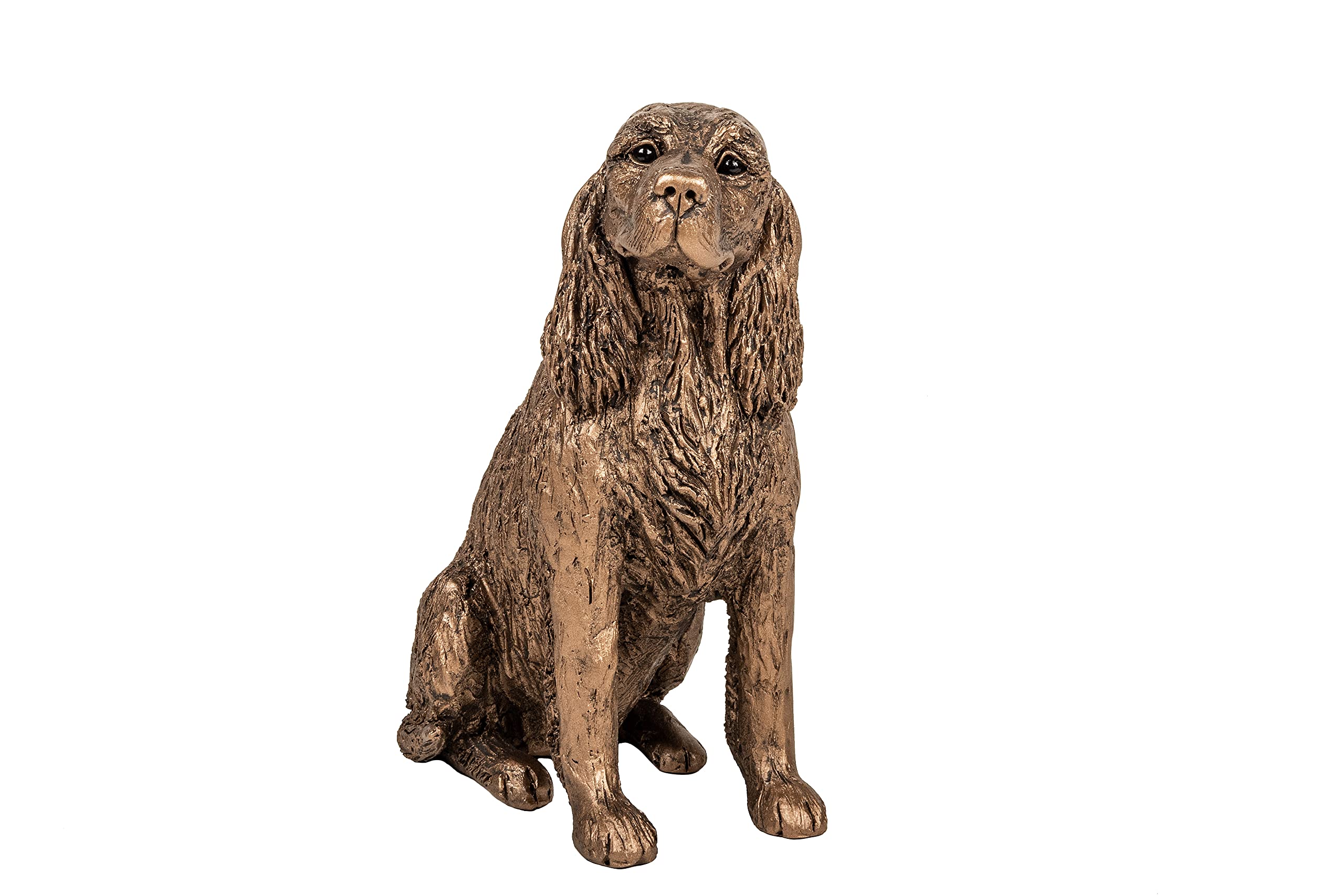 Cinnamon Sitting Spaniel Cold Cast Bronze Sculpture HD120