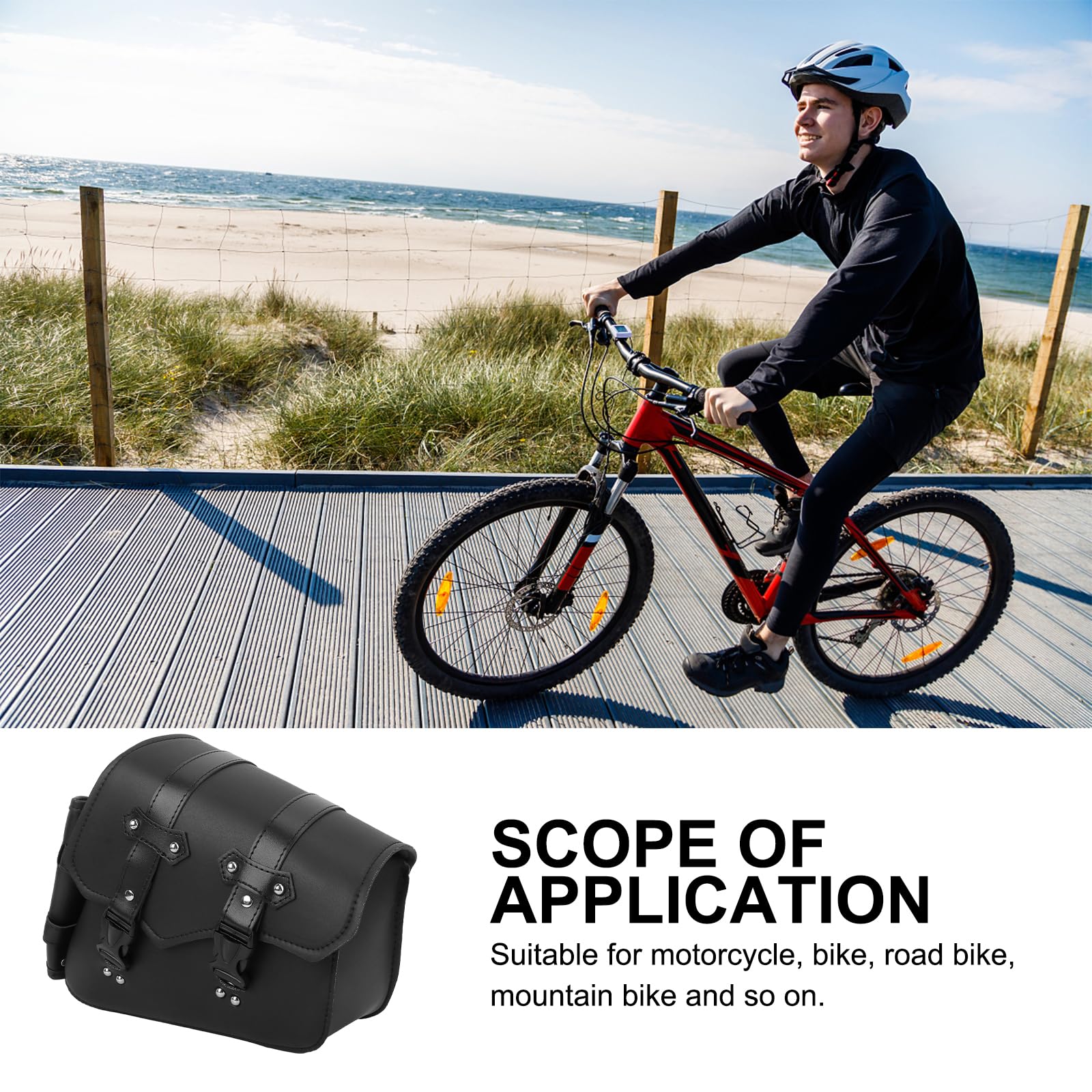 BESPORTBLE Motorradtasche Seitentasche Rechts Satteltasche PU Leder Wasserdicht Motorräder Gepäckträgertasche Hecktasche Lenkertasche werkzeugtasche