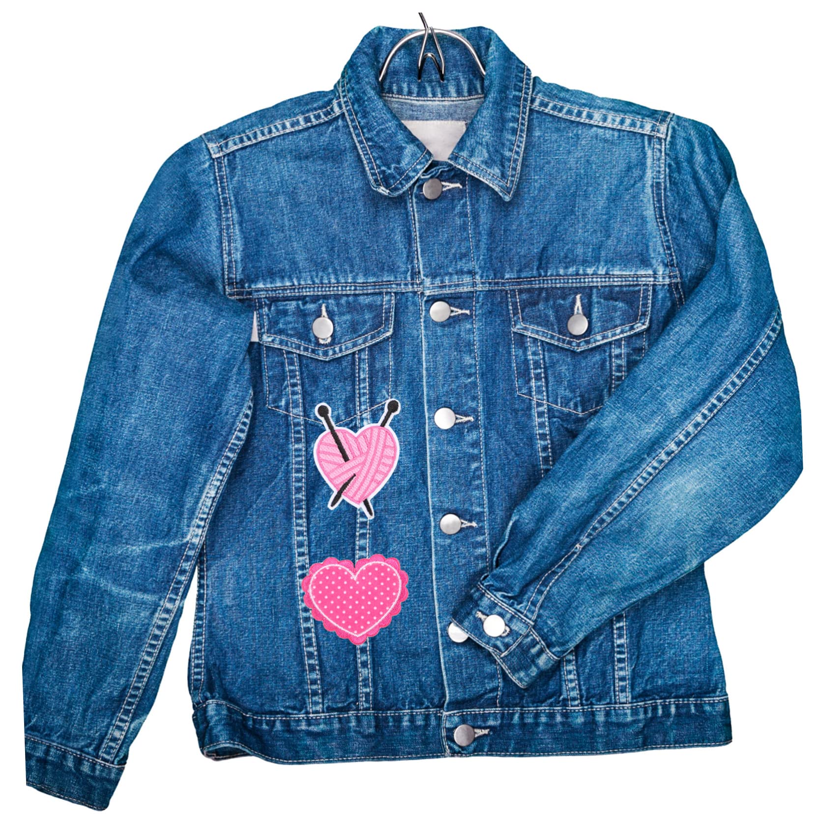 Uonlytech 4 Set Toppe Termoadesive Cuore Ricamate Per Riparazione Abbigliamento Patch Versatili Per Decorare Jeans Borse E Articoli Fai Da Te 20 Pezzi * 4