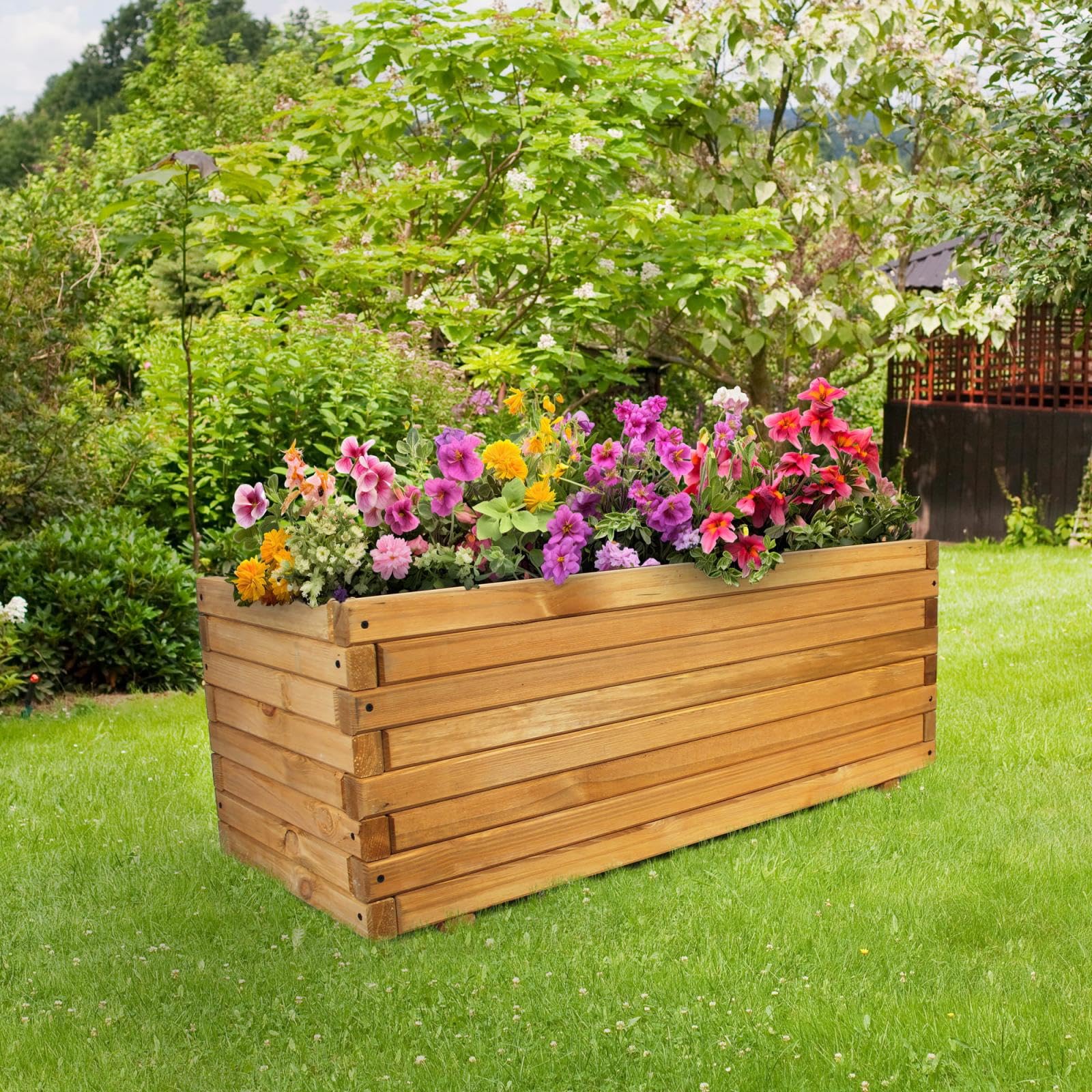 GCSQF Blumenkasten Pflanzkasten Hochbeet Gemüse Gemüse Trog Holz Holz Hochbeet Pflanzer Für Gemüse Kräuter Hochbeet Bett Großer Garten 210519
