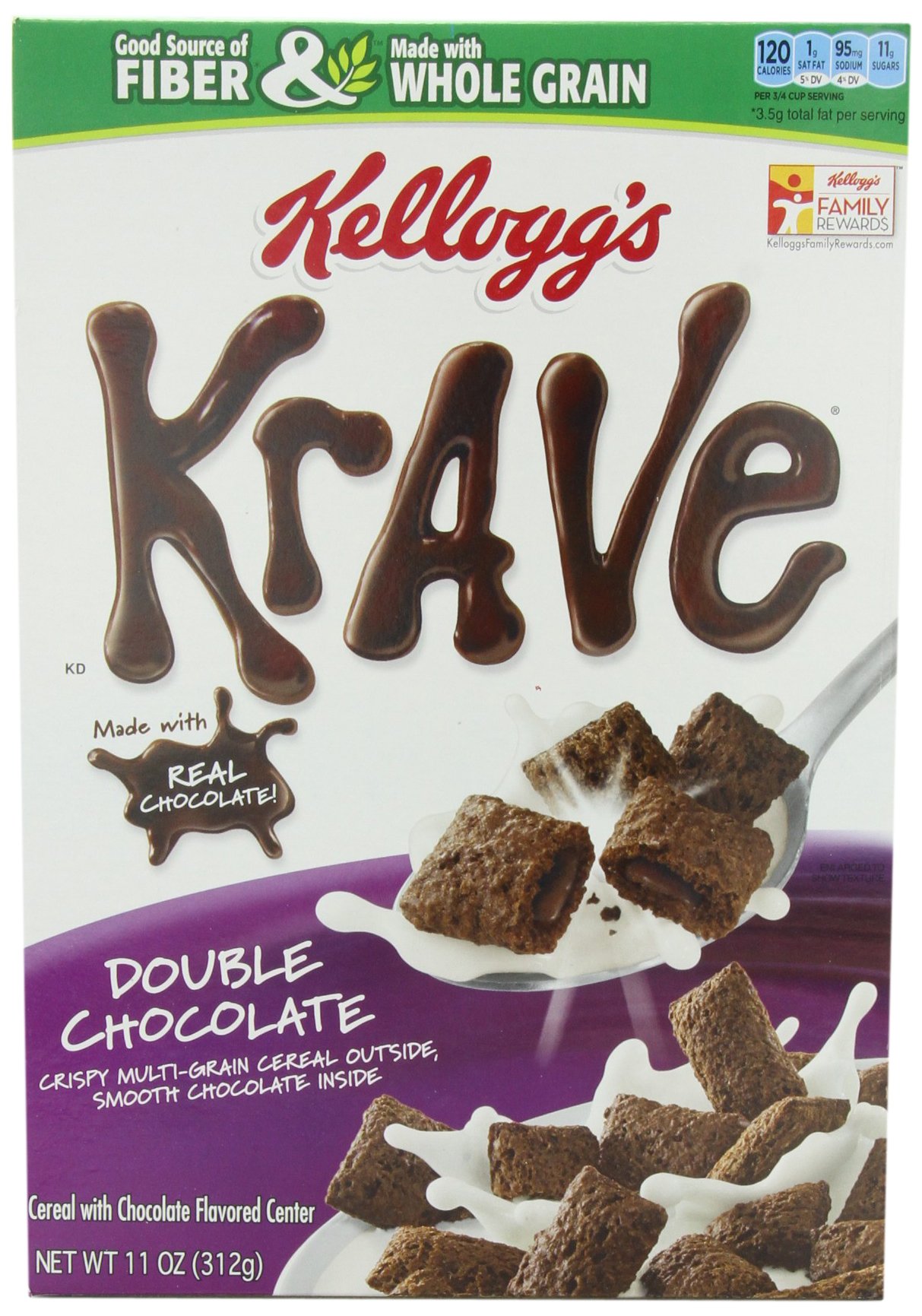 Kellogg's Krave Double Chocolate Cereal, 11Ounce (Pack of 4) Buy