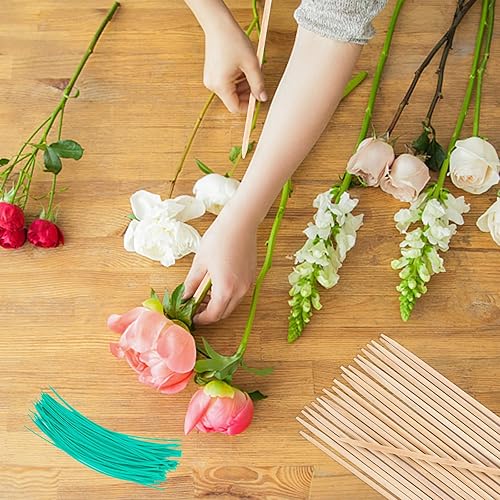 Miniatura 7 de Estacas para plantas, 50 varillas de bambú para jardín, estacas de soporte para plantas de interior y exterior, letrero de madera, maceta de jardín