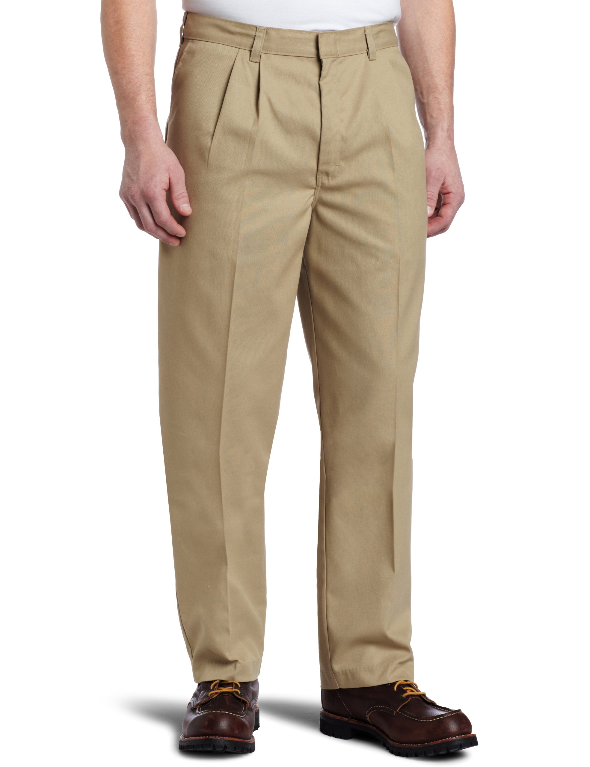 Dickies Men's Young Adult Sized Pleated Front Pant Without Exterior Logo