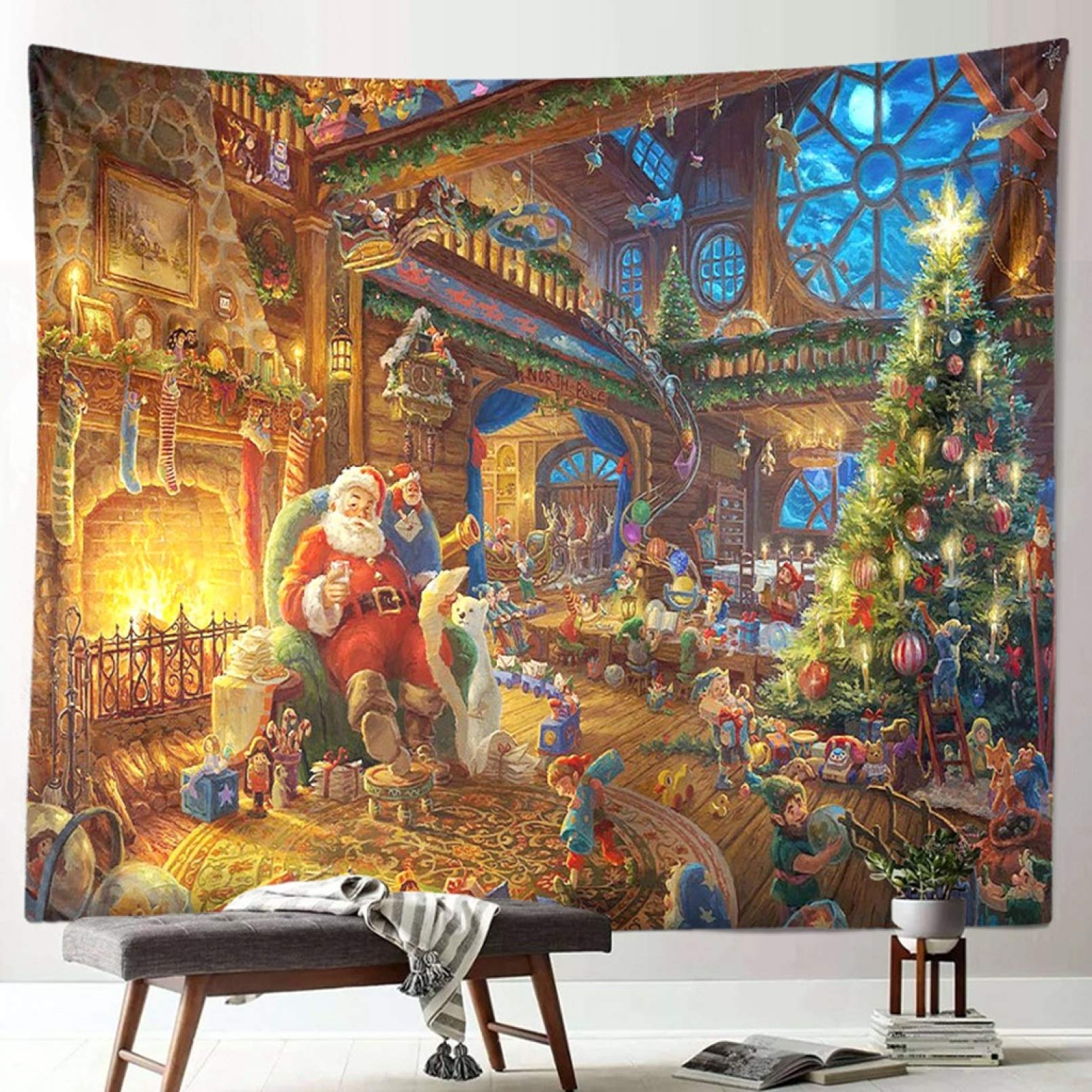 Amazon.co.jp: タペストリー クリスマス ツリー 大判 おしゃれ 