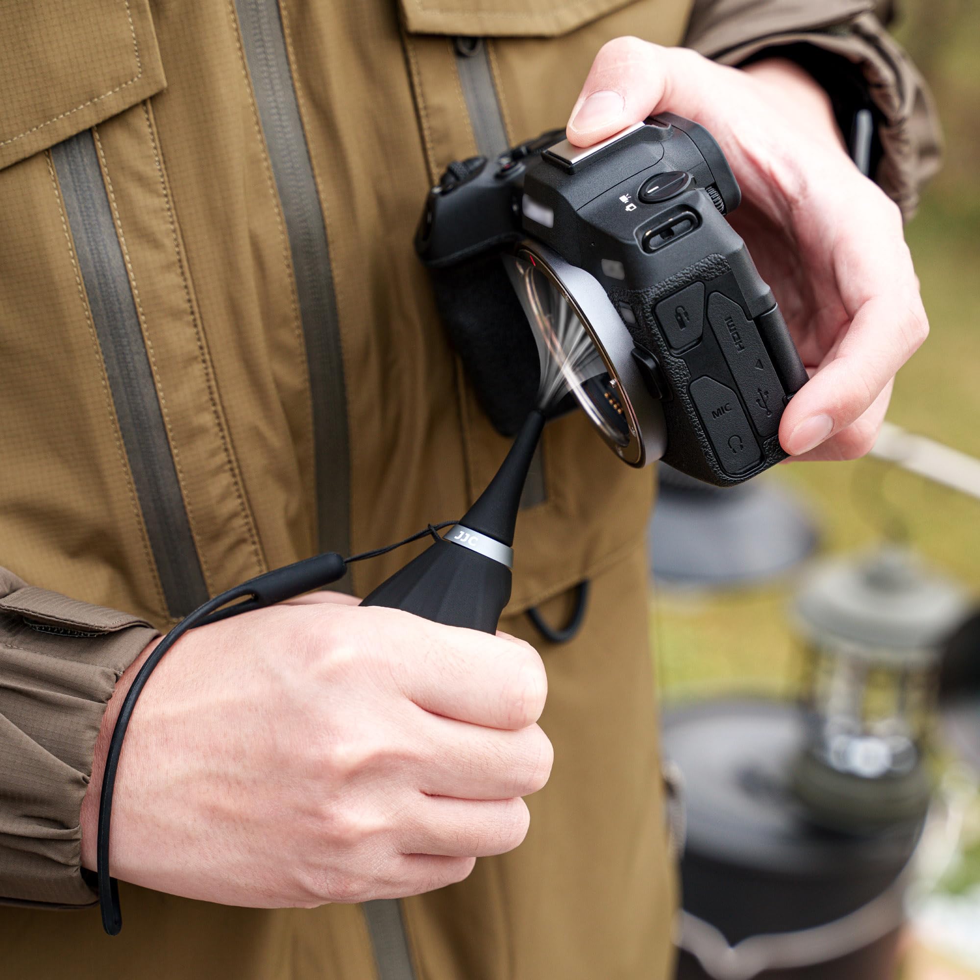 [Versione aggiornata] Soffiatore d'aria in silicone con punta morbida per fotocamera, per pulizia lenti della fotocamera, per sensore, tastiere LCD, filtri, stampa con inchiostro alcool, sostituisce