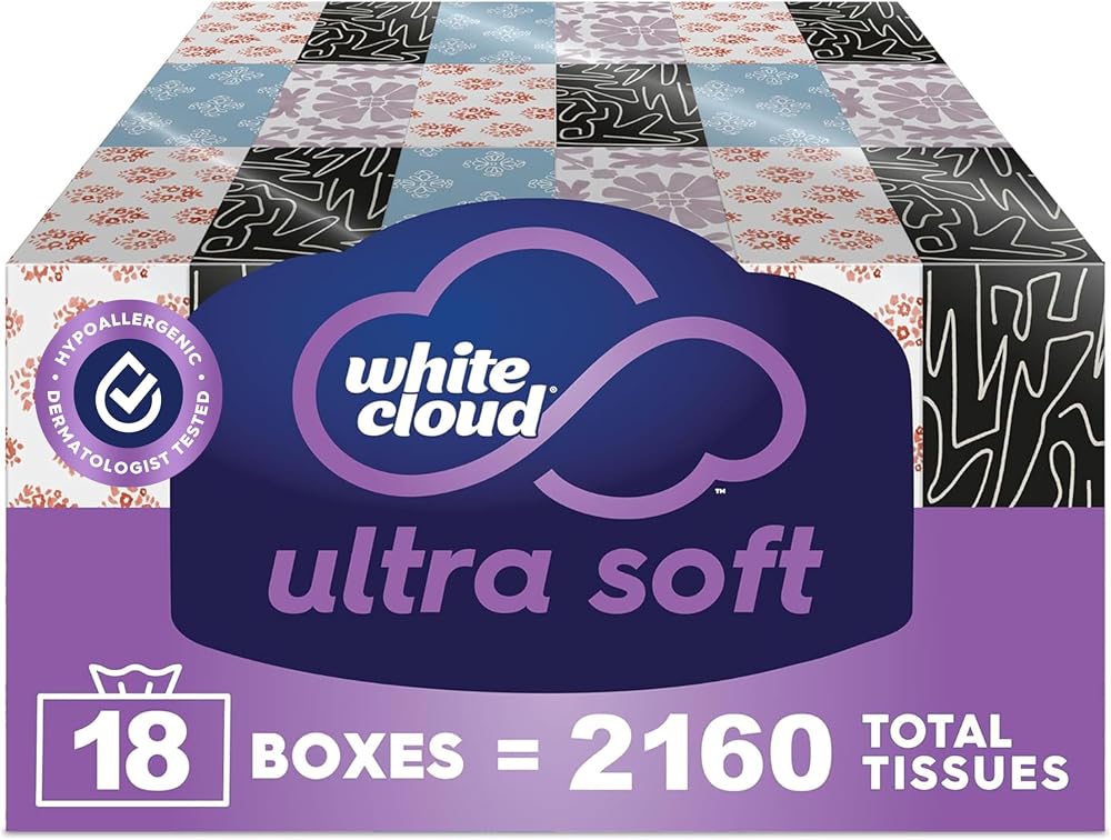 White Cloud 울트라 소프트 3겹 페이셜 티슈, 18박스 팩 — 사진 1