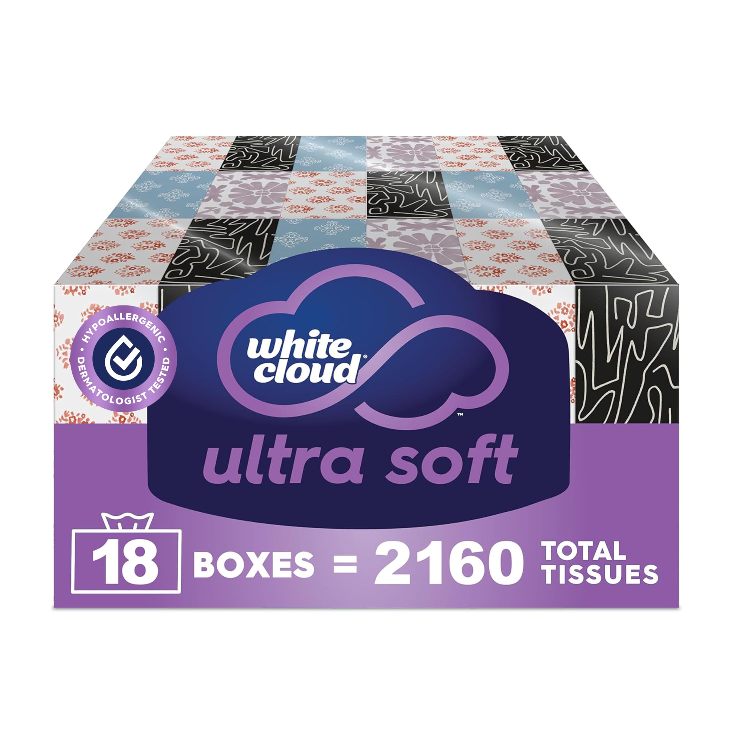 Amazon.com: White Cloud Ultra Soft 3-Ply Facial Tissue, 18 Box