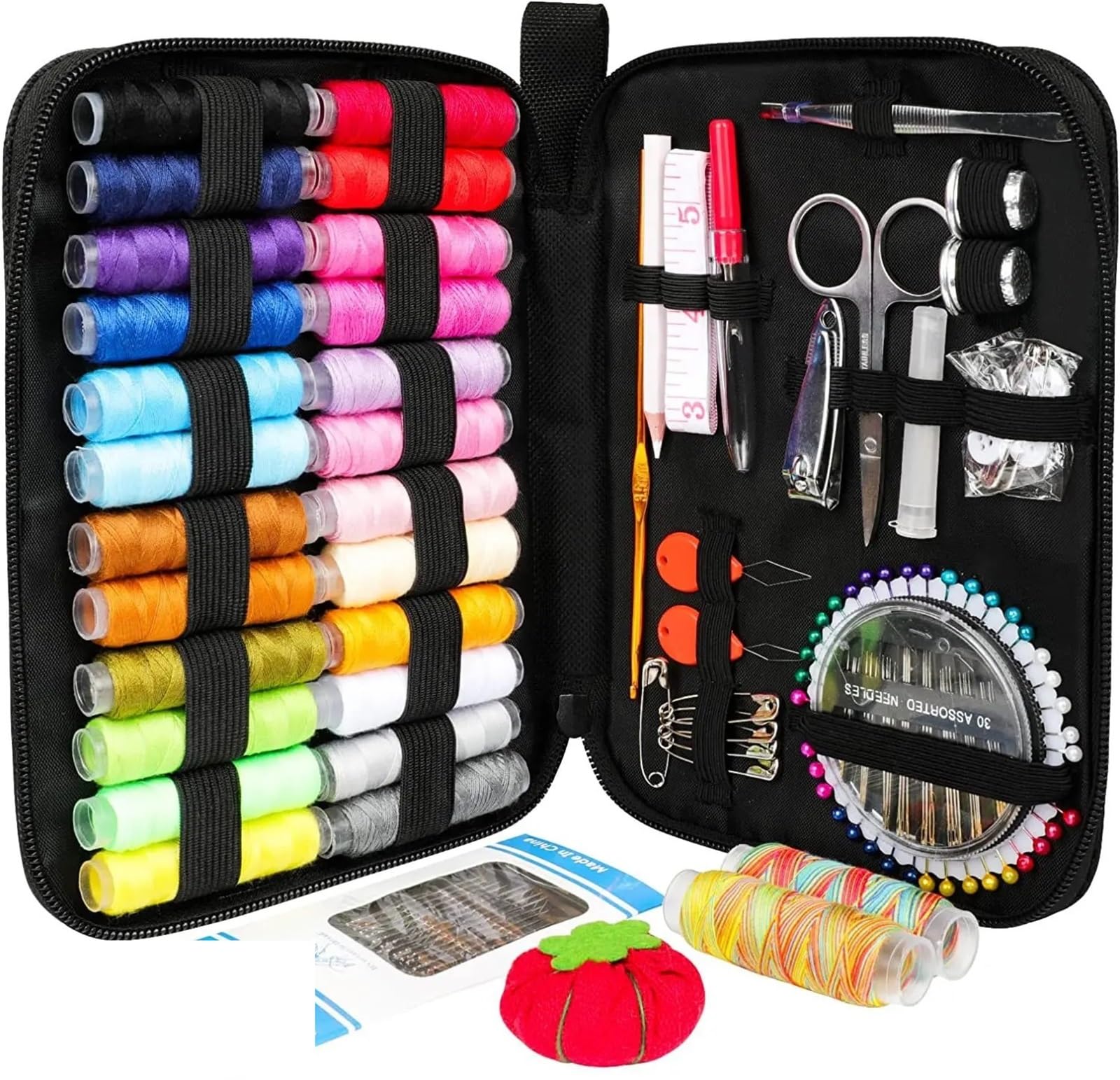 Set Cucito da Viaggio Completo 1 set di kit da cucito, scatola multifunzione, for trapuntatura a mano, filo ricamo, accessori for cucire, strumenti for(133Pcs)