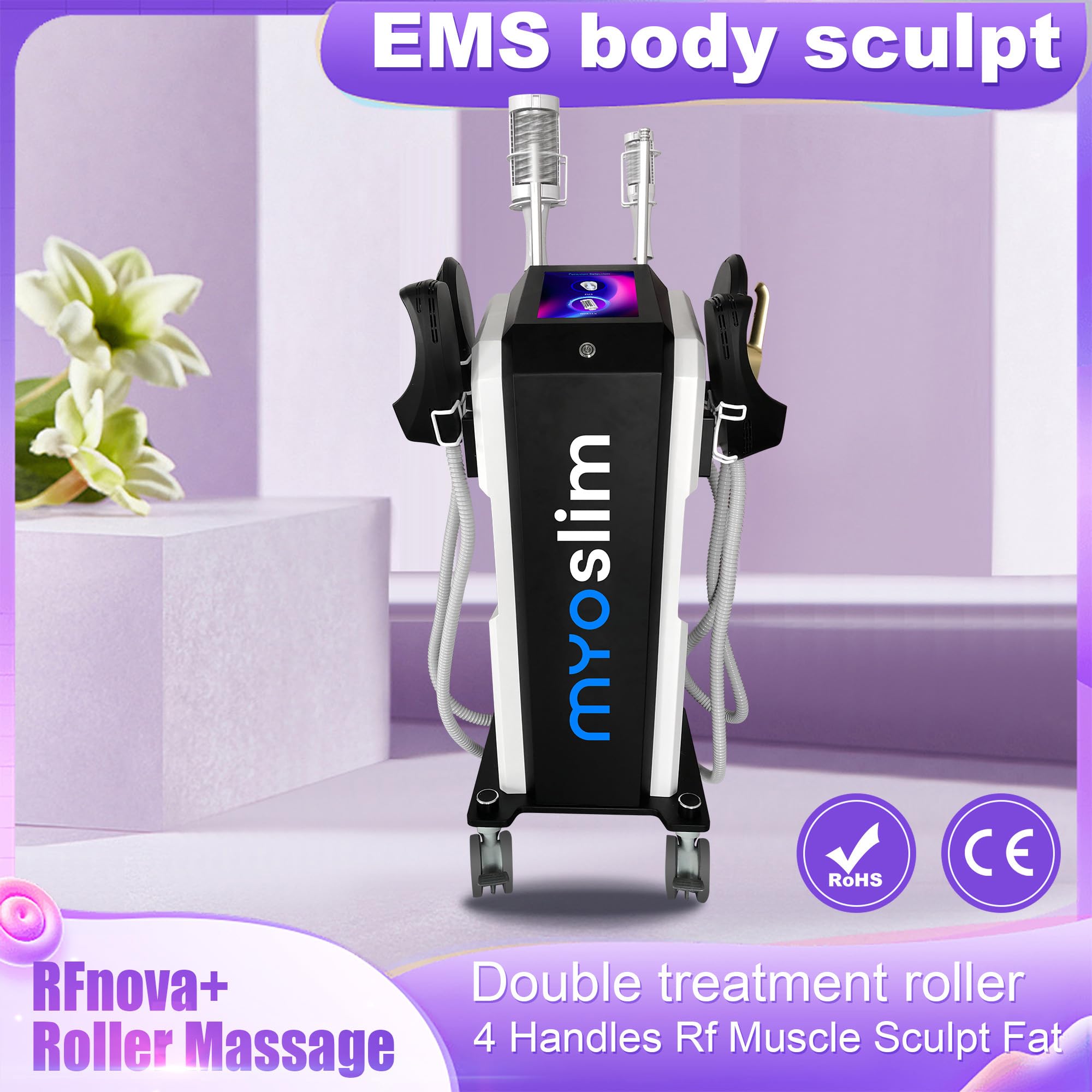 EMS Body Molder + RF Roller 2 in 1, riduzione del grasso