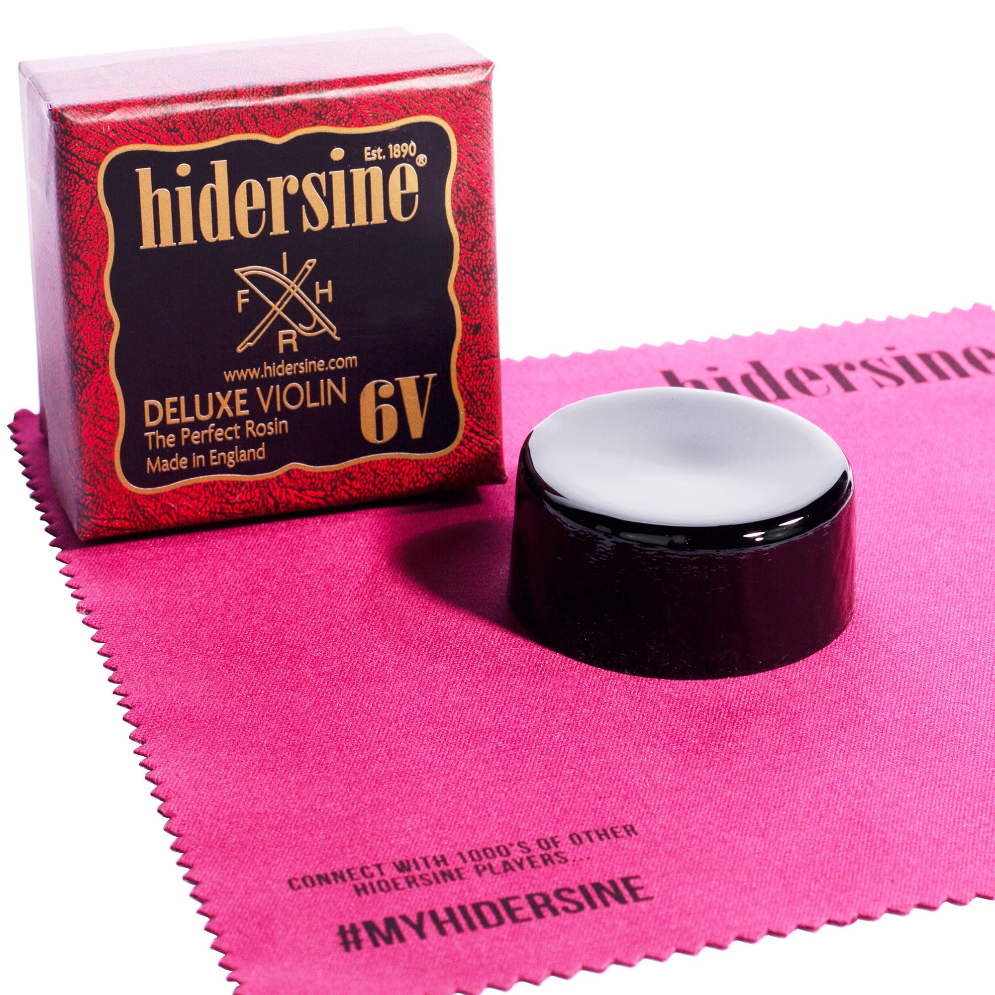Hidersine, Violin Rosin, Series 6 Deluxe, Large Size, Black 6V