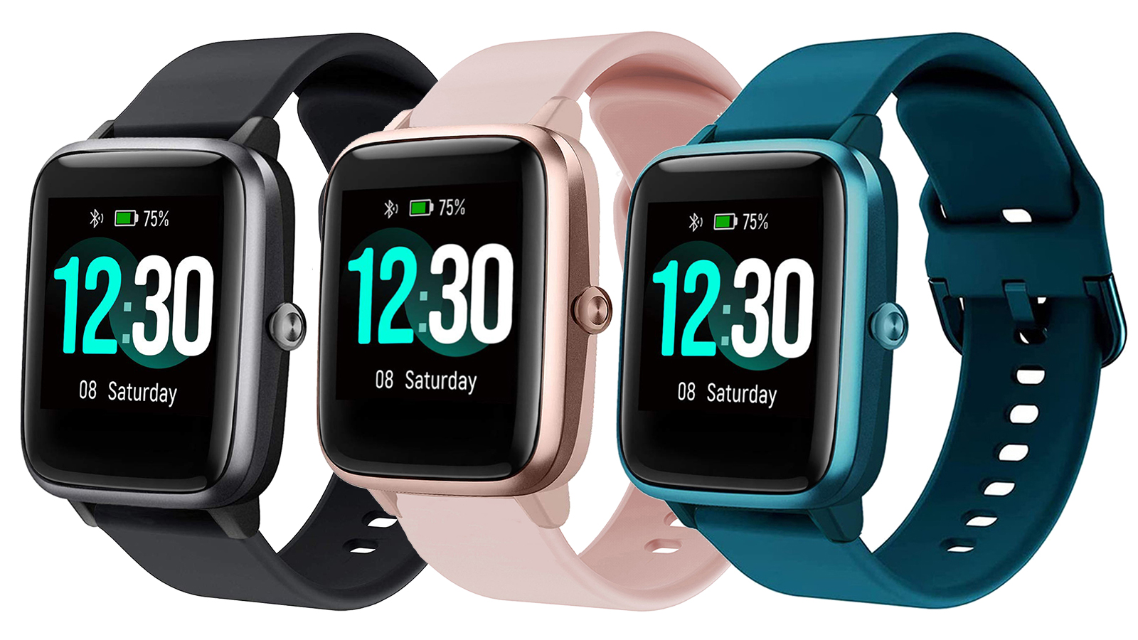 Cinturino Di Ricambio 19mm Per Orologi Smart – Silicone Morbito Per Popglory, Blackview, Letsfit, UMIDIGI, LETSCOM, BYTTRON, Willful E Modelli ID205, SW021, TE020 (Più Colori Disponibili) - 2