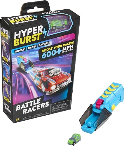 Hyper Burst Battle Racers Green Raider Car & Launcher | Over 600+ MPH Scale Spee