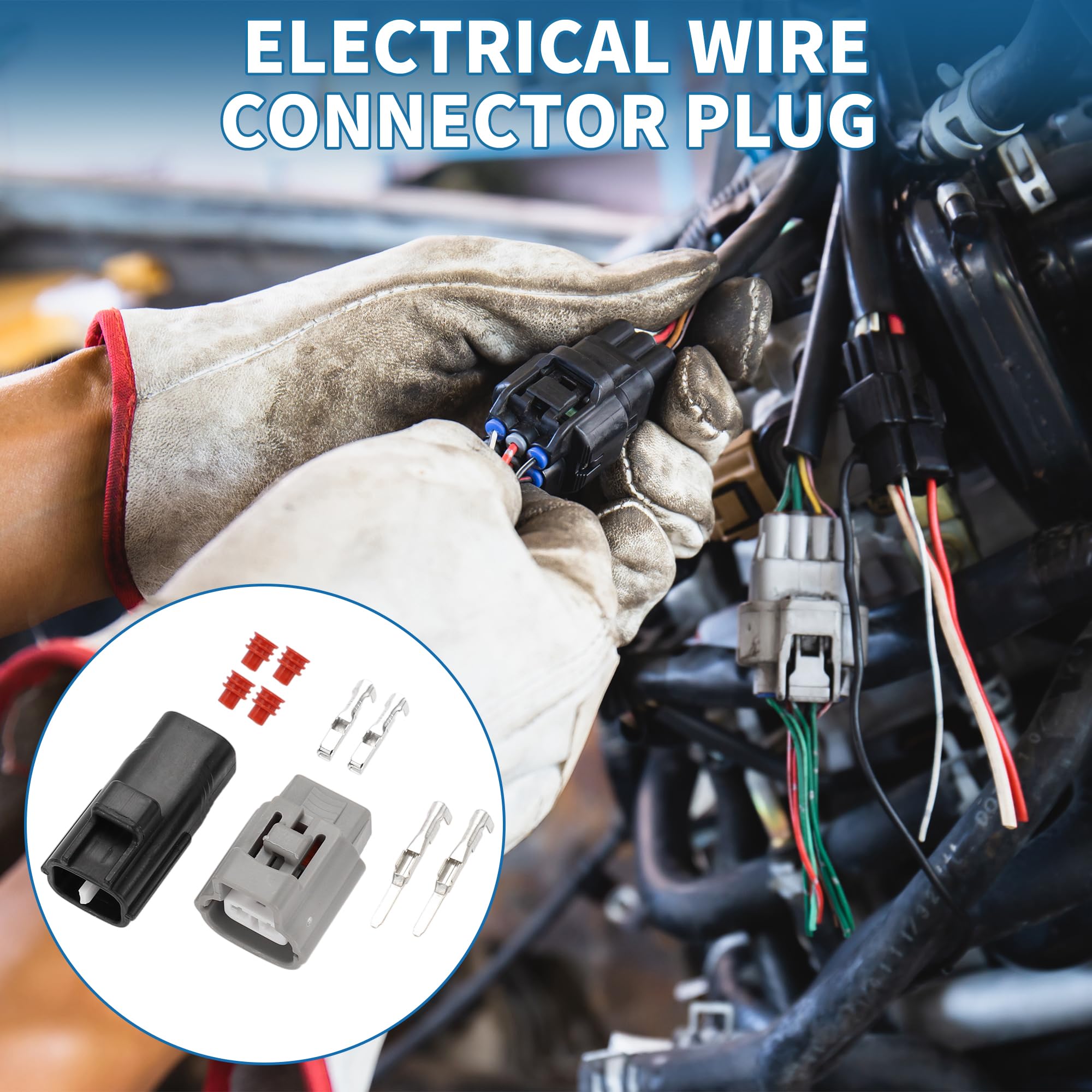 SSSです！ Amazon.com: A ABSOPRO 2 Pin Electrical Wire Connector Plug