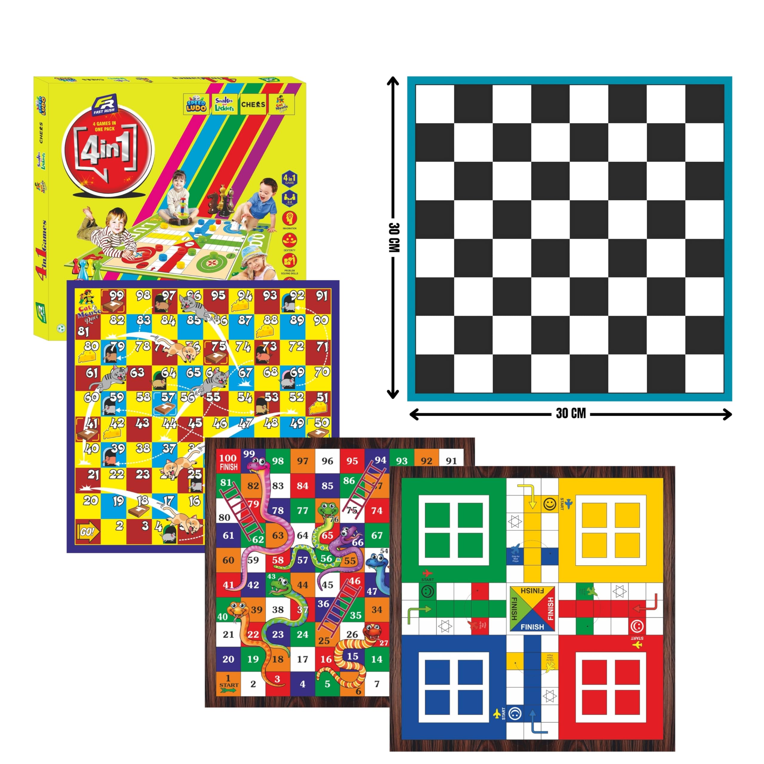 See full amazon price history chart for FAST RUSH :- 4-in-1 Board Game Combo : Ludo and Snake & Ladders Chess Board Game, Cat & Mouse Game - Family Fun! Best Gift for Kids and Friends. FAST RUSH :- 4-in-1 Board Game Combo : Ludo and Snake & Ladders Chess Board Game, Cat & Mouse Game - Family Fun! Best Gift for Kids and Friends. (B0D8KYF42Q) Amazon Price History, Amazon Price Tracker