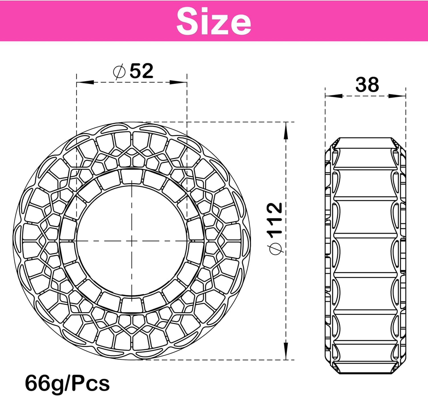 MEUS RACING Super Soft Silicone Rubber Inserts for 118-122mm 1.9" Tires (Super Soft)