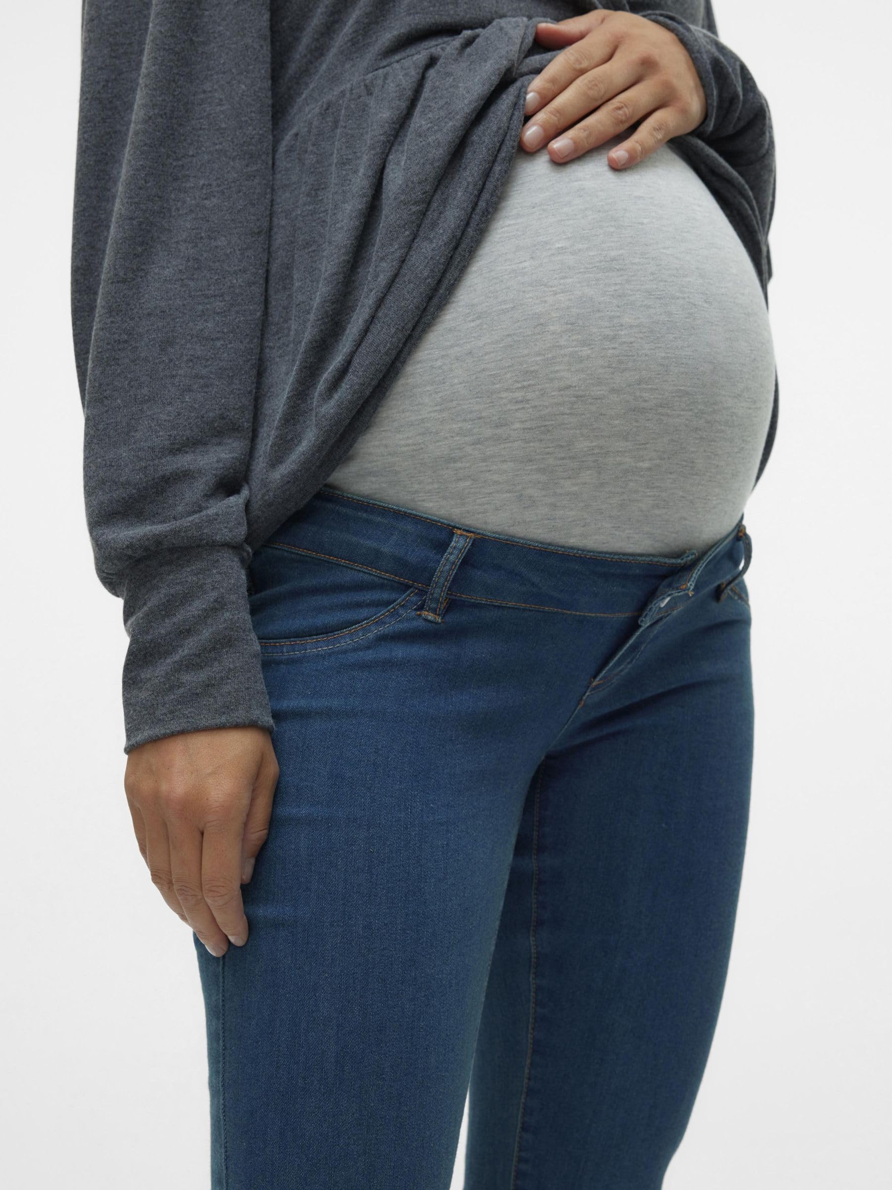 MAMALICIOUS Mljulia Medium Blue Slim Jeans A. Noos Mujer