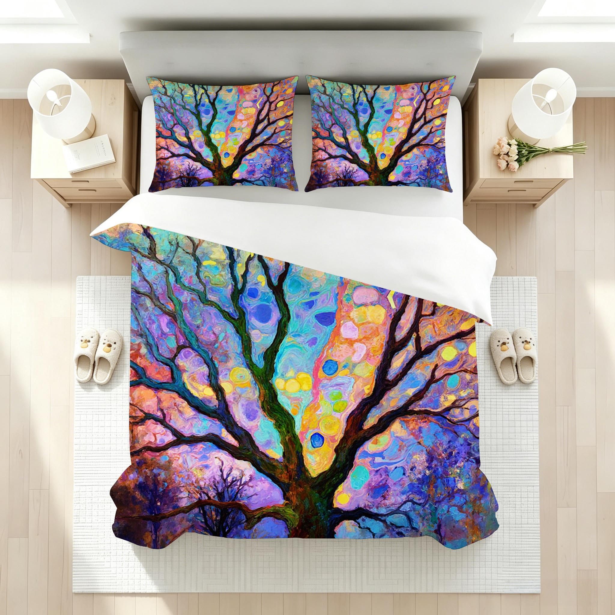 Funda Nórdica 240x260 cm Árbol Colorido para 180 camas-G29