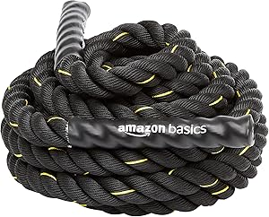 Amazon Basics Battle Rope for Home Gym Workout, Exercise Training Equipment