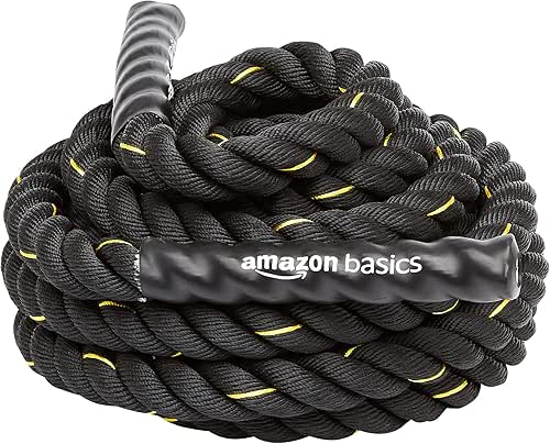 Amazon Basics Battle Rope for Home Gym Workout, Exercise Training