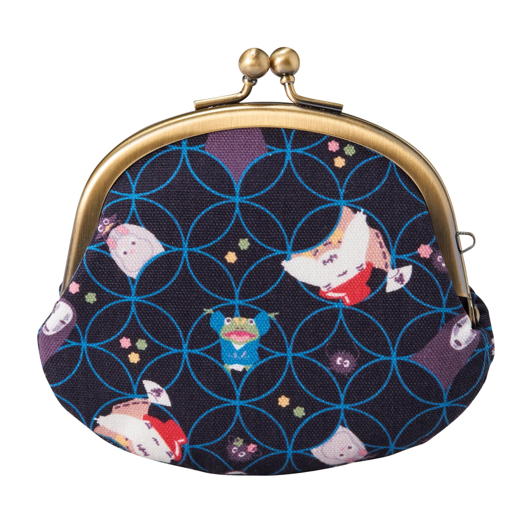 Studio Ghibli Spirited Away Cotton Pouch 3.5x4.3in Clasp Bag Japan