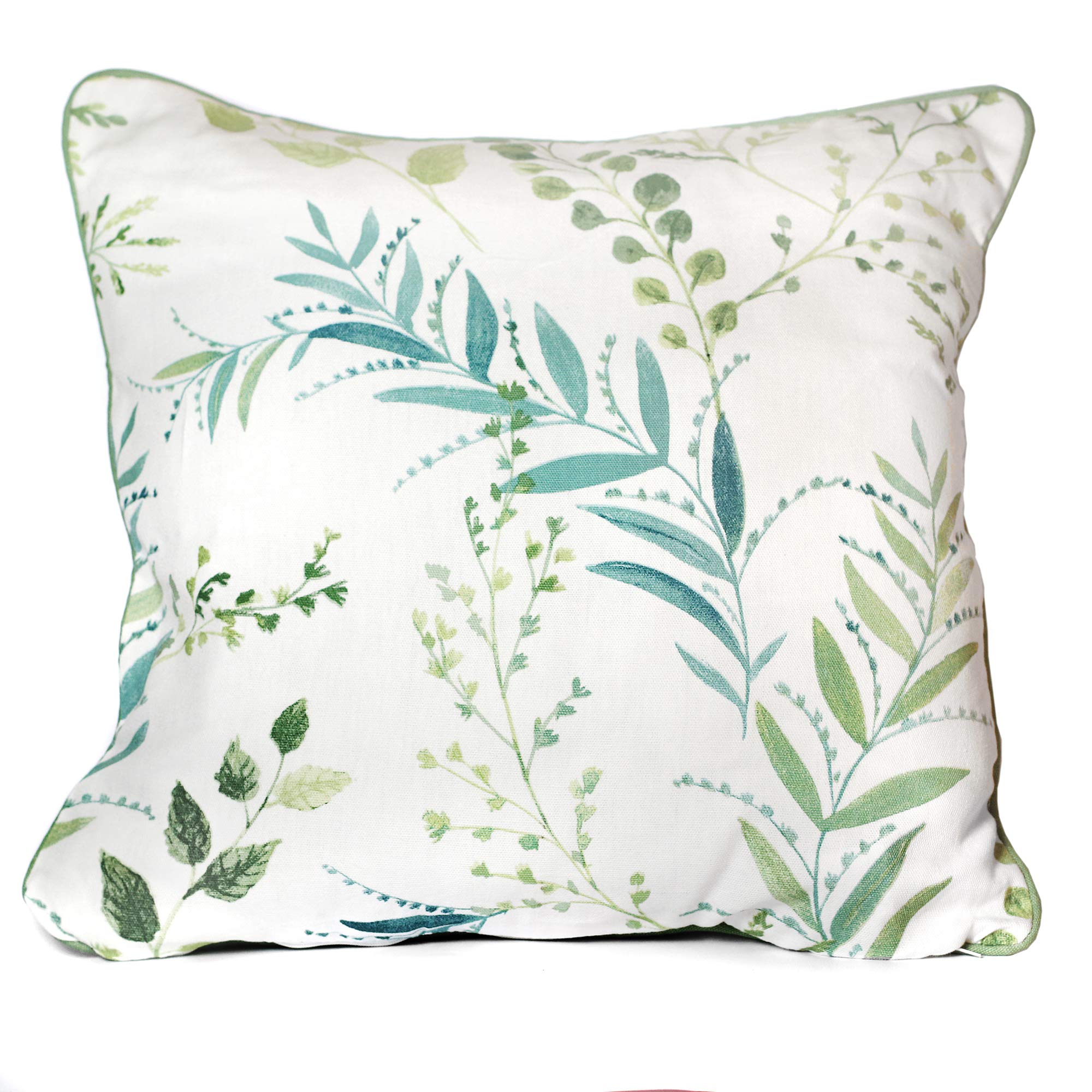 Fusion Botanical Print Filled Cushion Green 43 cm x 43 cm