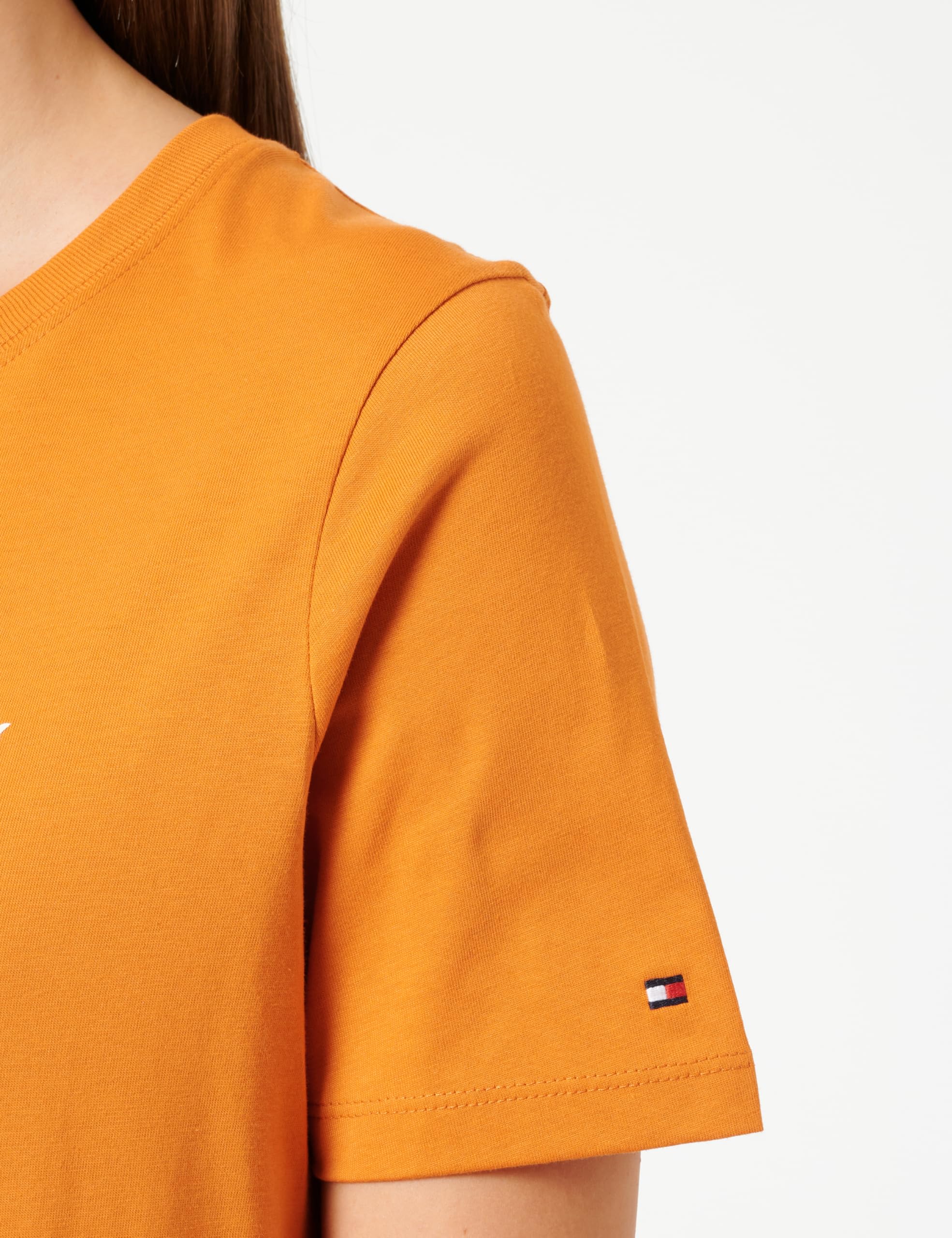 Tommy Hilfiger Donna T-Shirt Maniche Corte Script Graphic in Cotone