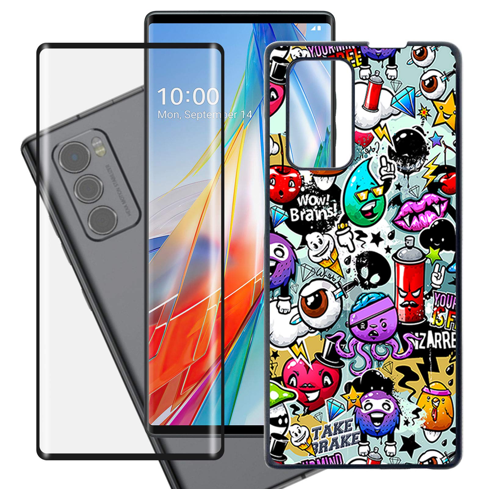 Custodia + Vetro Temperato Per LG Wing 5G – Cover Paraurti Morbida Trasparente TPU E Pellicola Protettiva 9H – Protezione Completa - 4